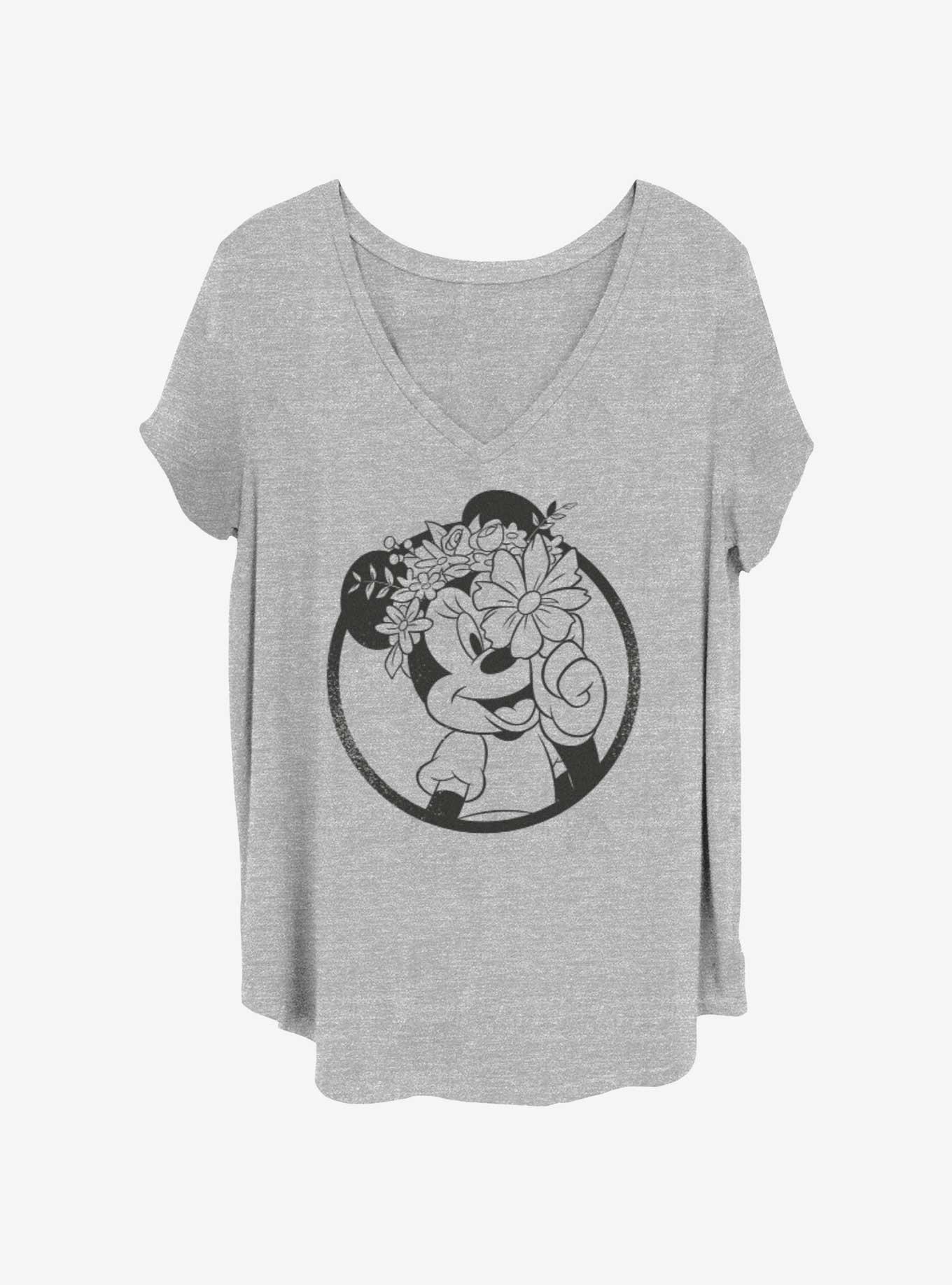 Disney Minnie Mouse Flowers Girls T-Shirt Plus Size