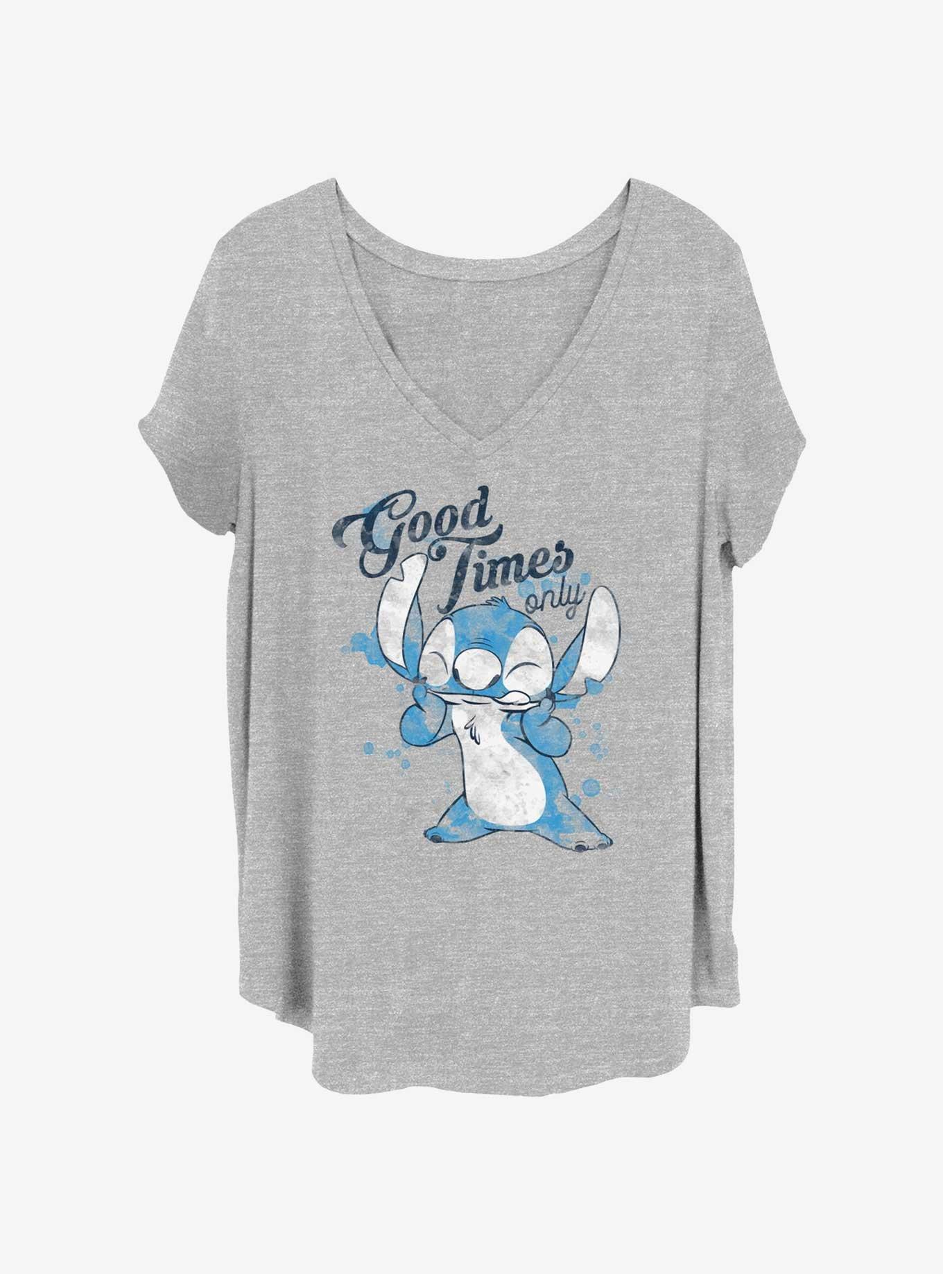 Disney Lilo & Stitch Good Times Only Girls T-Shirt Plus Size, HEATHER GR, hi-res