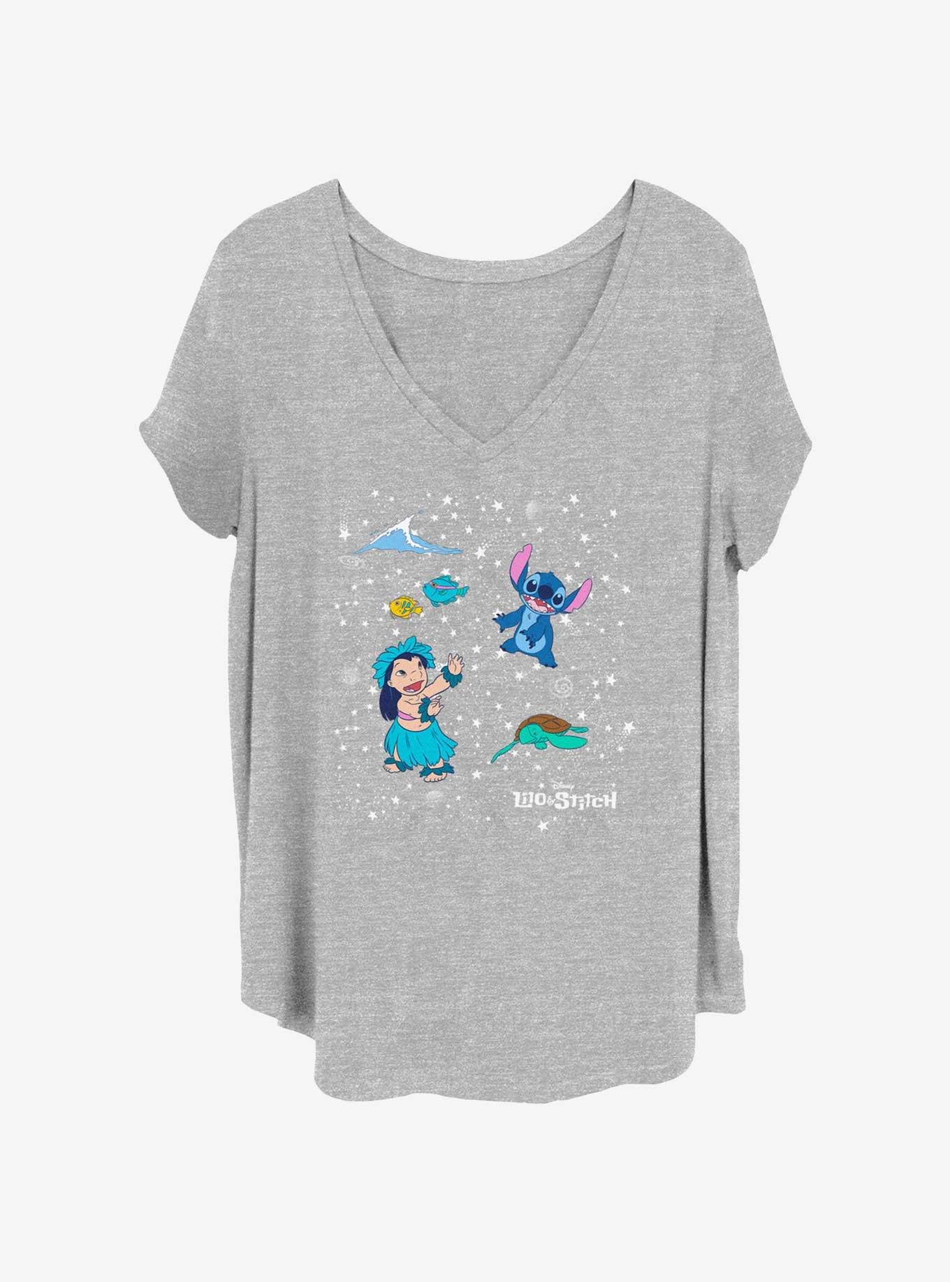Disney Lilo & Stitch Constellation Girls T-Shirt Plus Size, HEATHER GR, hi-res