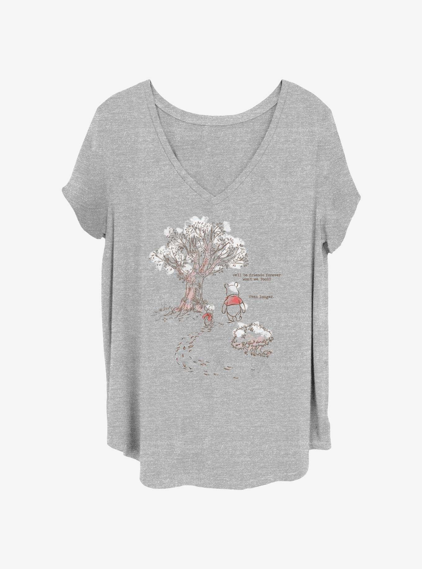 Disney Winnie The Pooh Even Longer Girls T-Shirt Plus Size