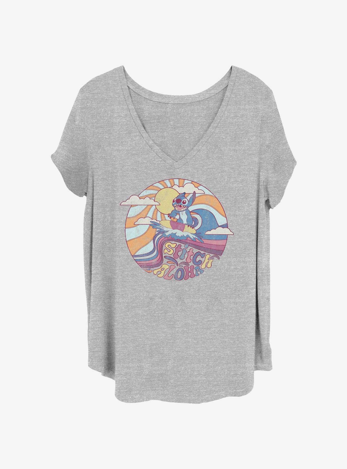 Disney Lilo & Stitch Colorful Stitch Girls T-Shirt Plus Size