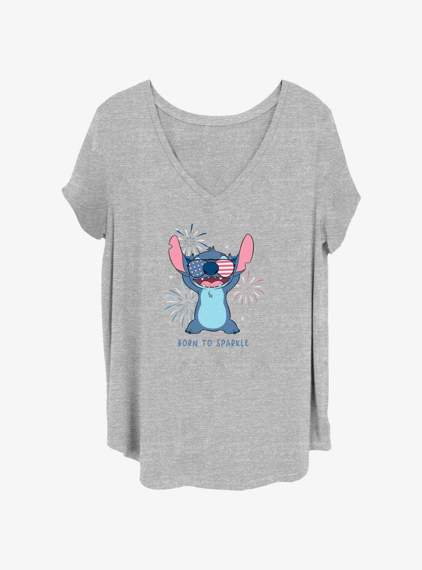 Disney Lilo & Stitch Born To Sparkle Stitch Girls T-Shirt Plus Size