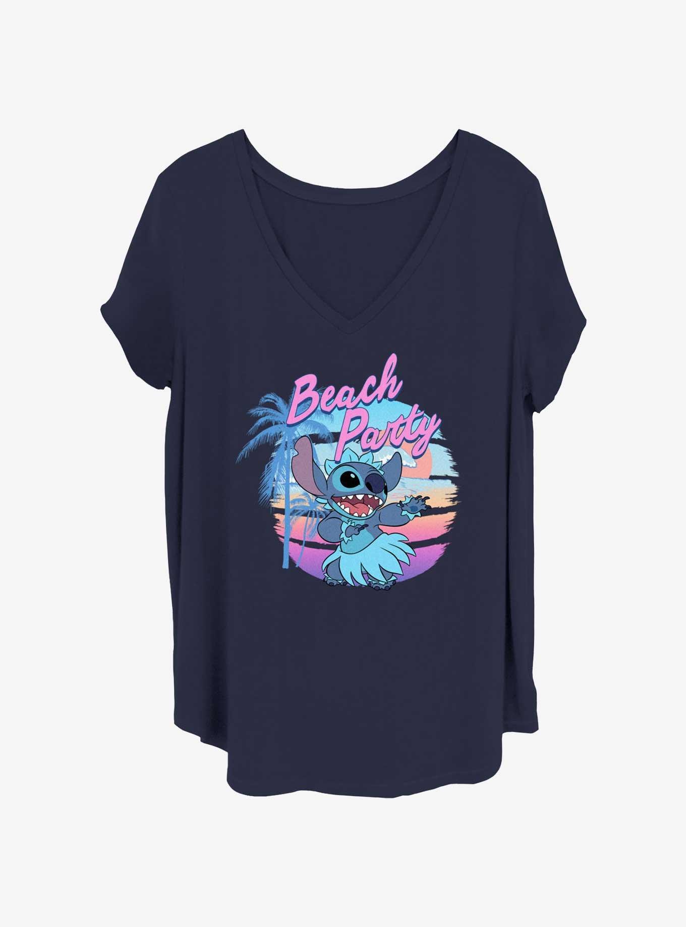 Disney Lilo & Stitch Beach Party Stitch Girls T-Shirt Plus Size, , hi-res