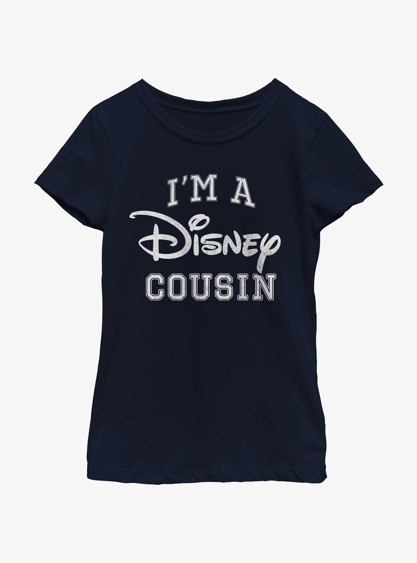 Disney Im A Disney Cousin Youth Girls T-Shirt, NAVY, hi-res