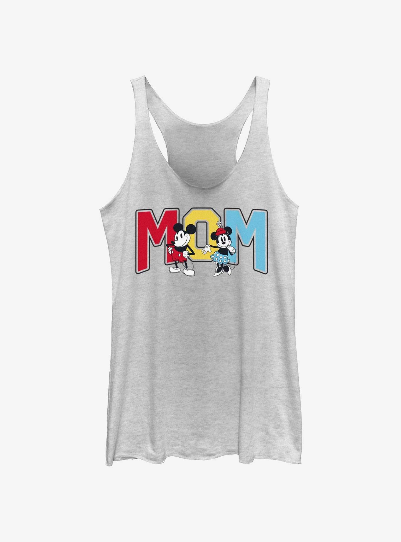 Disney Mickey Mouse Mom Collegiate Womens Tank Top, WHITE HTR, hi-res