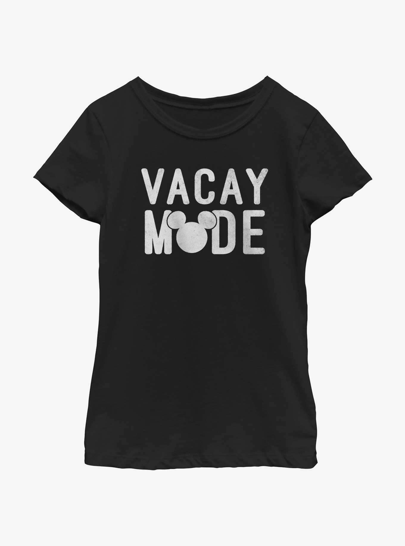 Disney Mickey Mouse Vacay Mode Youth Girls T-Shirt, BLACK, hi-res