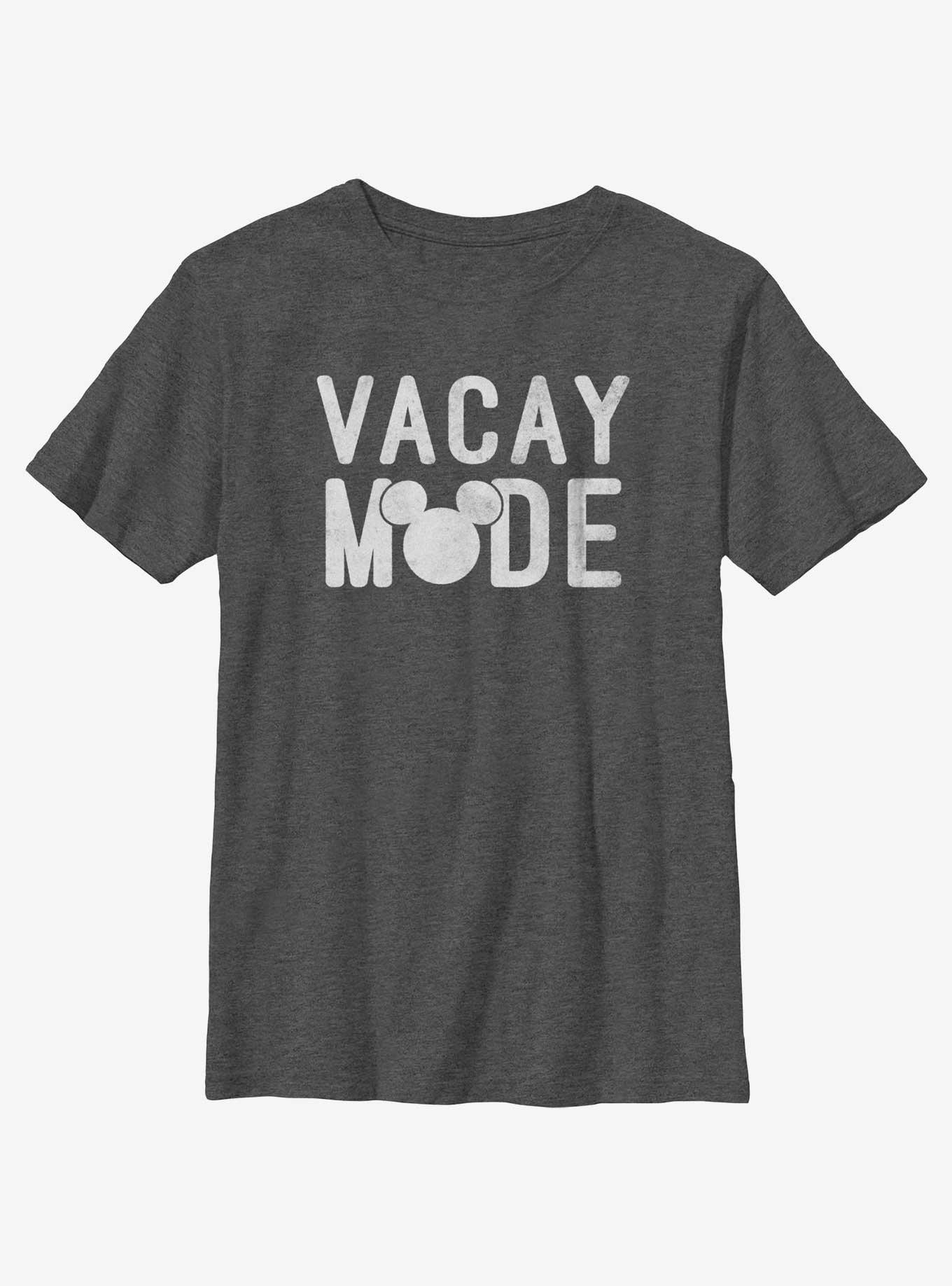 Disney Mickey Mouse Vacay Mode Youth T-Shirt, CHAR HTR, hi-res