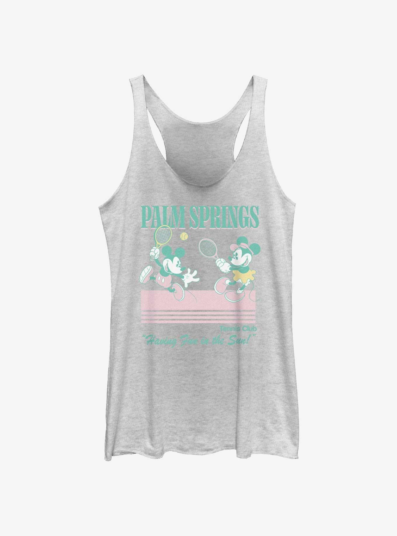 Disney Mickey Mouse Fun In The Sun Womens Tank Top, WHITE HTR, hi-res