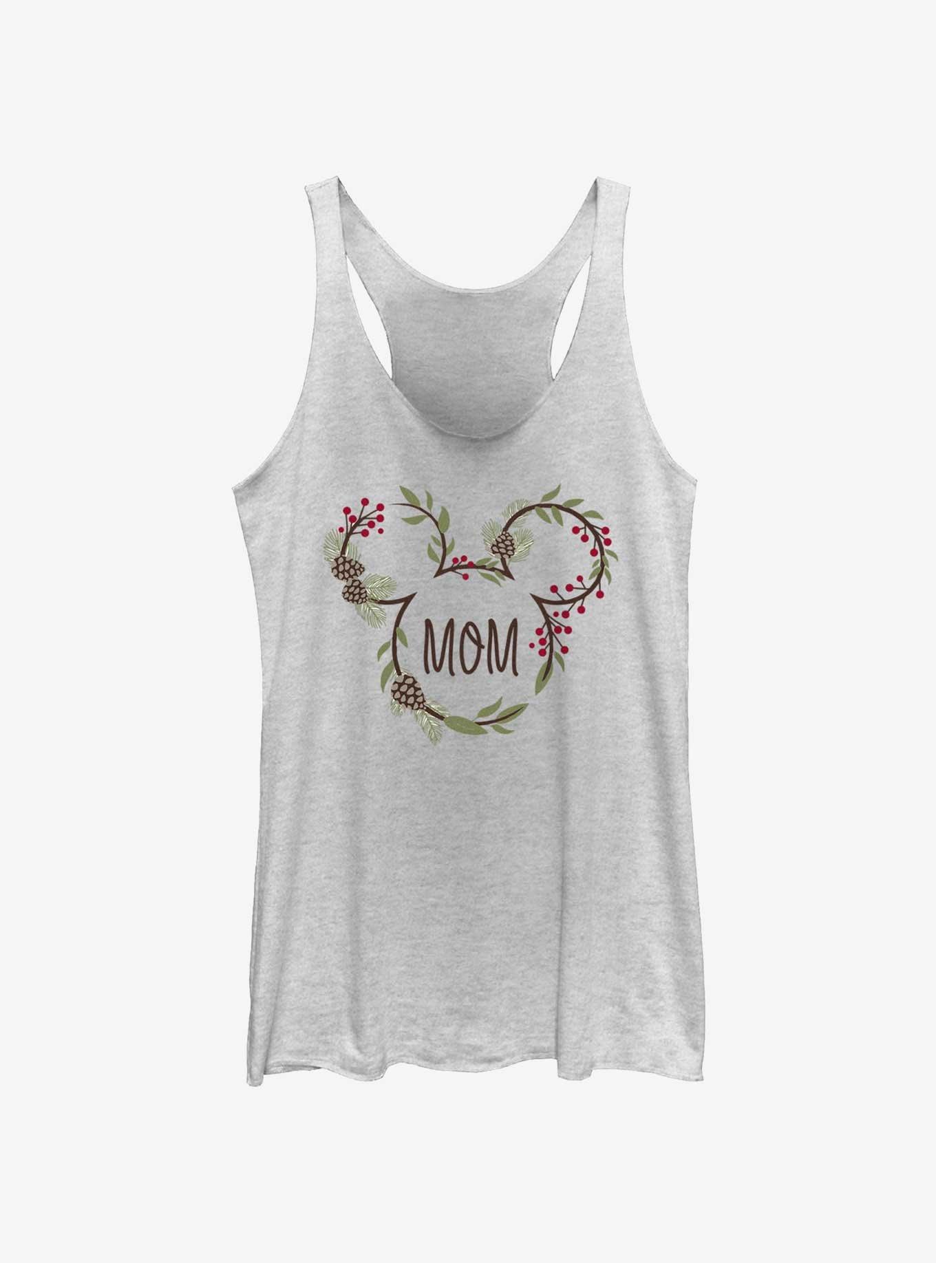 Disney Mickey Mouse Mom Holiday Ears Womens Tank Top, WHITE HTR, hi-res