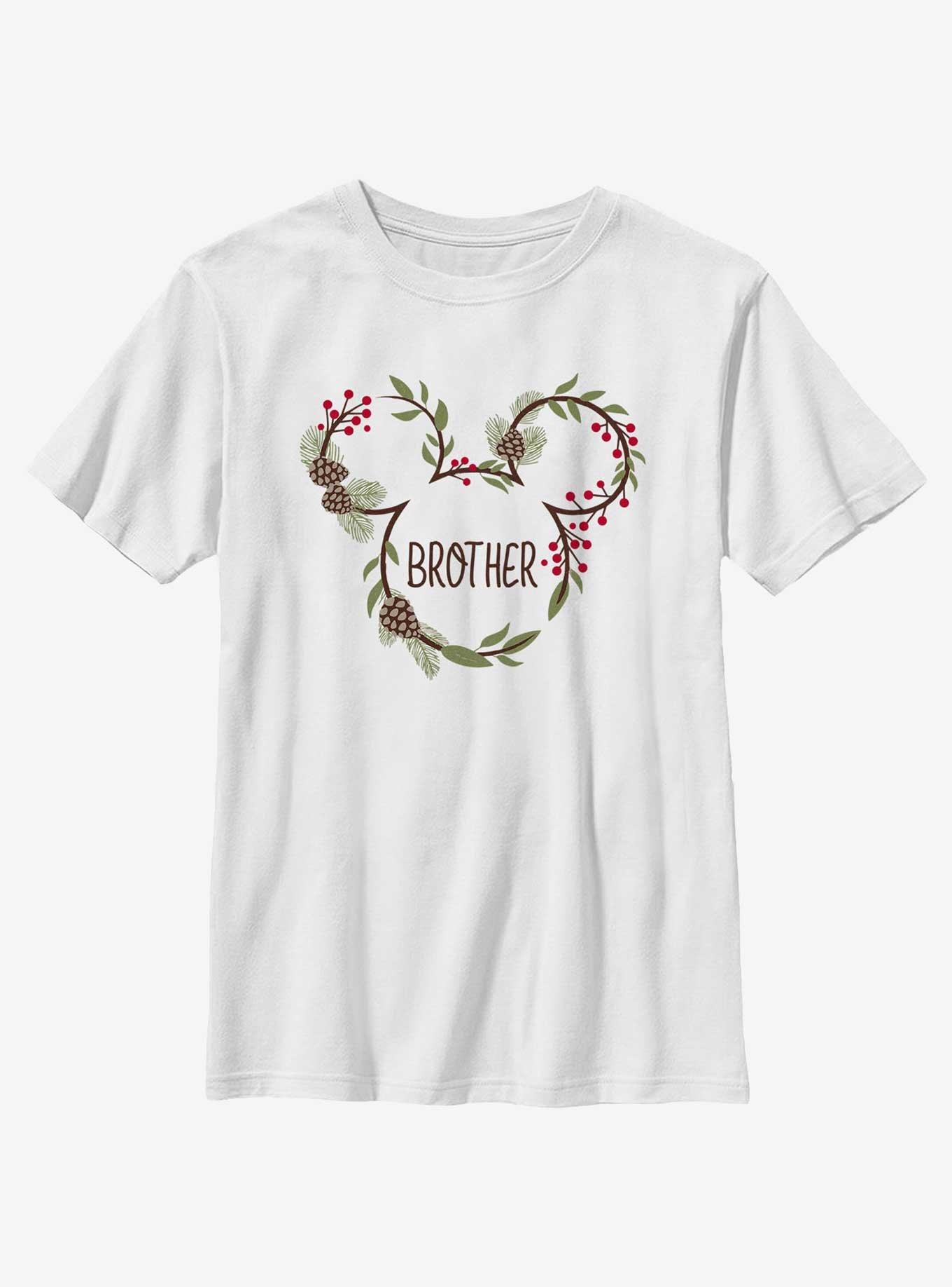 Disney Mickey Mouse Brother Holiday Ears Youth T-Shirt, WHITE, hi-res