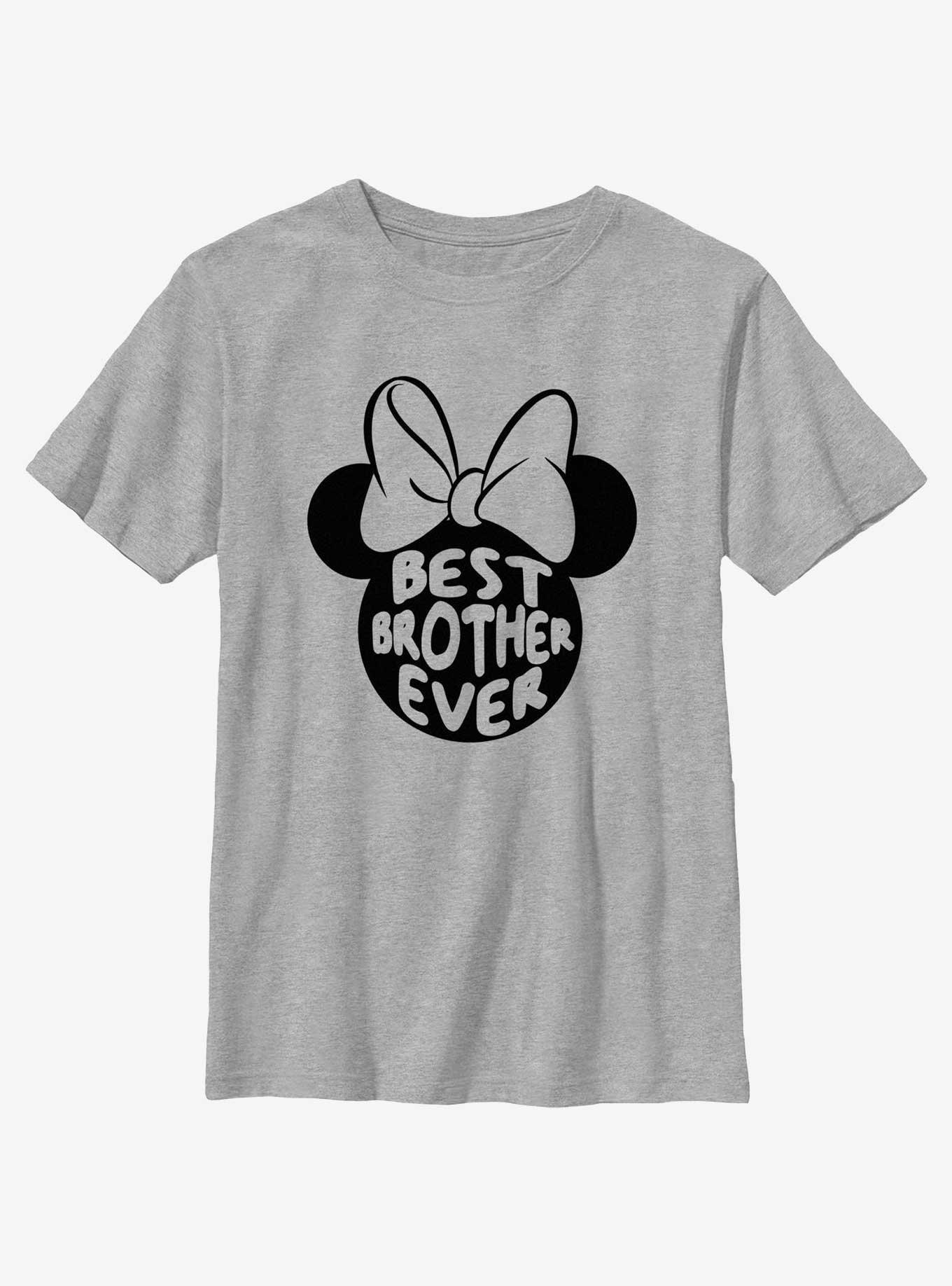 Disney Minnie Mouse Best Brother Ever Minnie Ears Youth T-Shirt, ATH HTR, hi-res