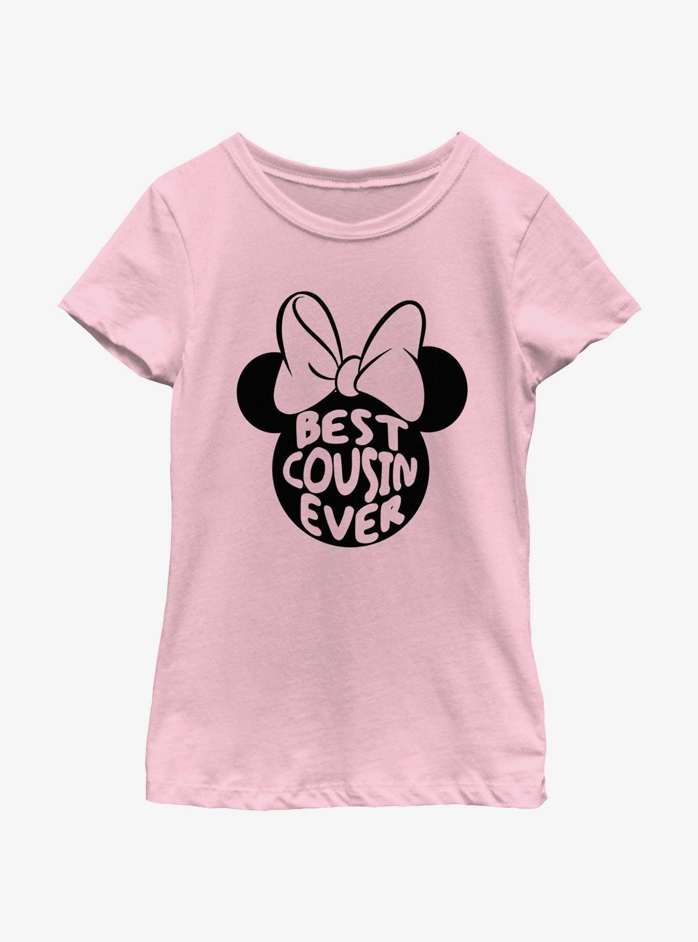 Disney Minnie Mouse Best Cousin Ever Minnie Ears Youth Girls T-Shirt, PINK, hi-res