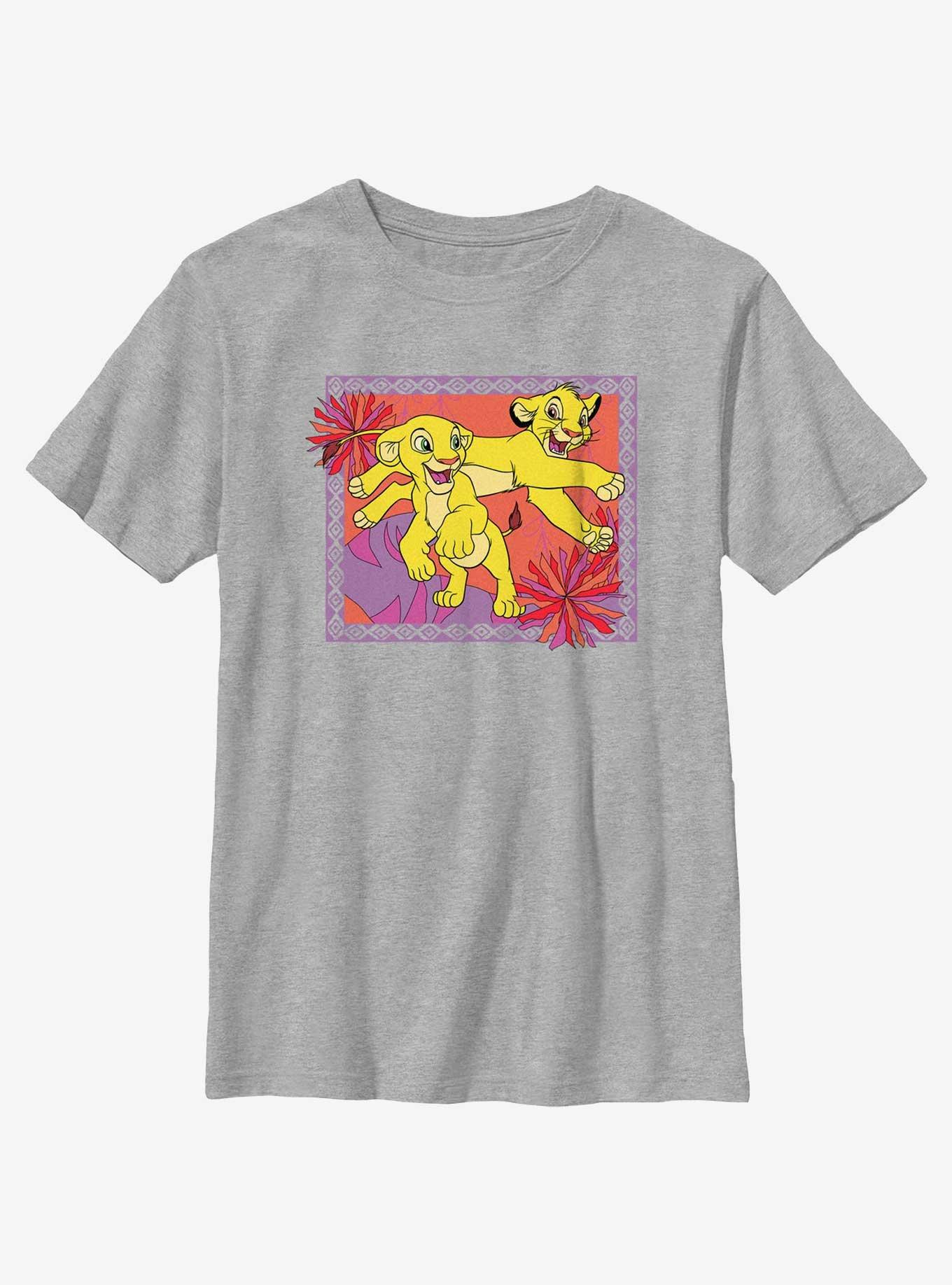 Disney The Lion King Simba And Nala Playing  Frame Youth T-Shirt