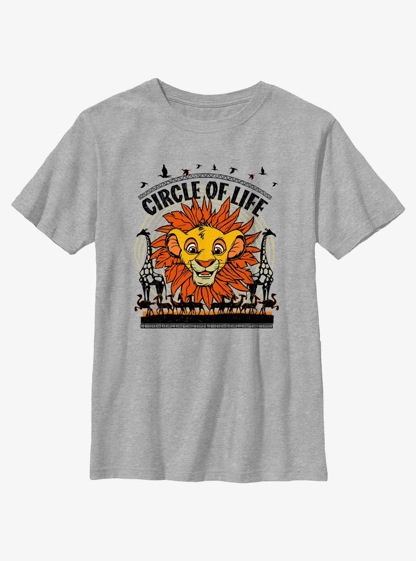 Disney The Lion King Circle Of Life Portrait Youth T-Shirt, ATH HTR, hi-res