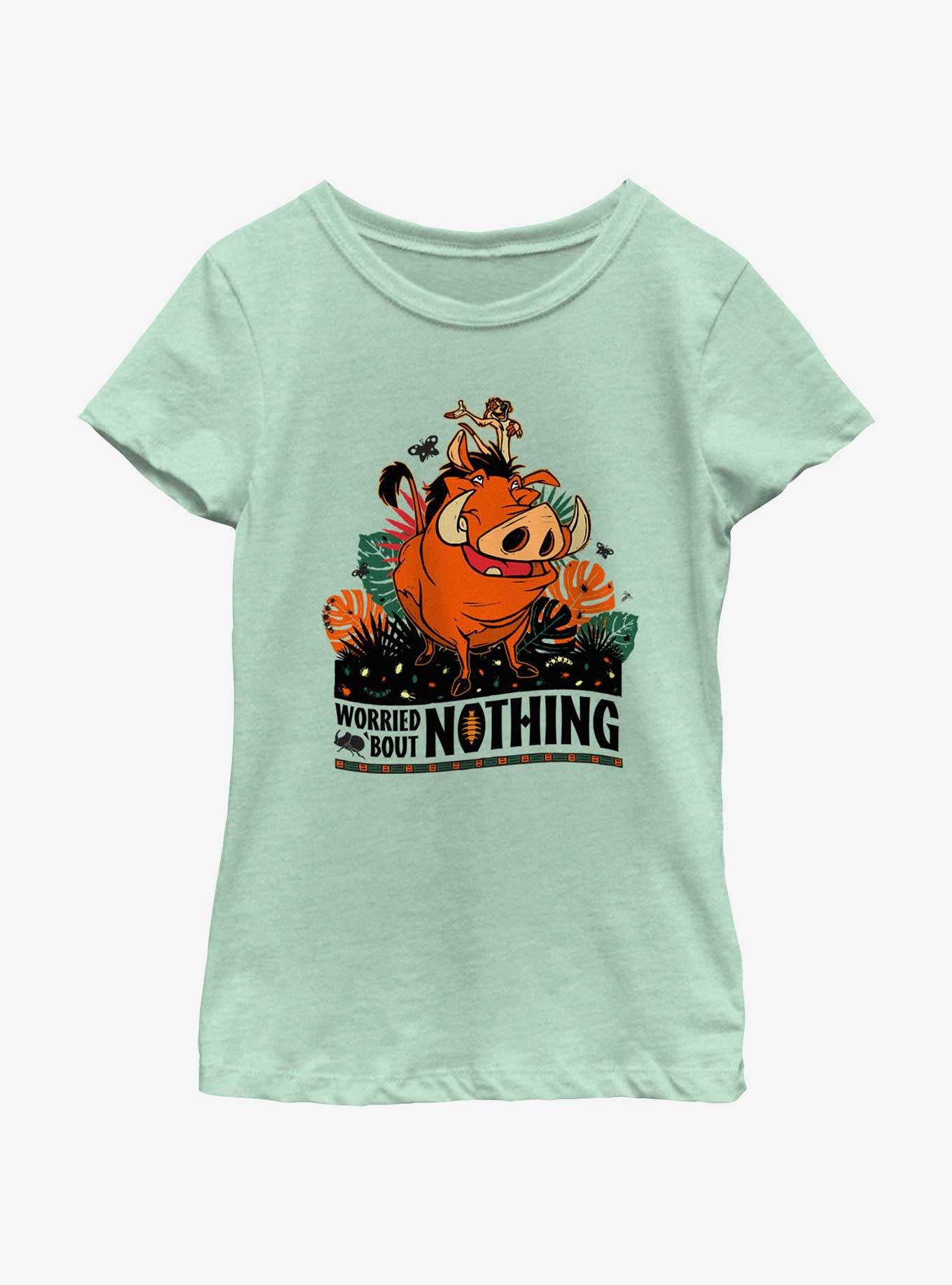 Disney The Lion King Worried Bout Nothing Portrait Youth Girls T-Shirt, MINT, hi-res