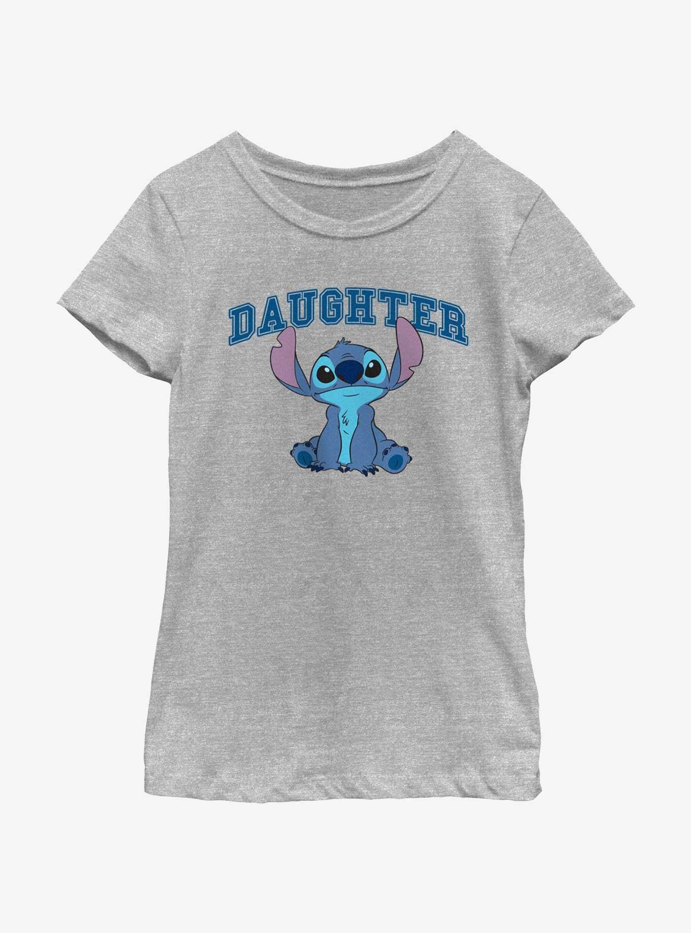 Disney Lilo & Stitch Daughter Stitch Sitting Youth Girls T-Shirt, ATH HTR, hi-res