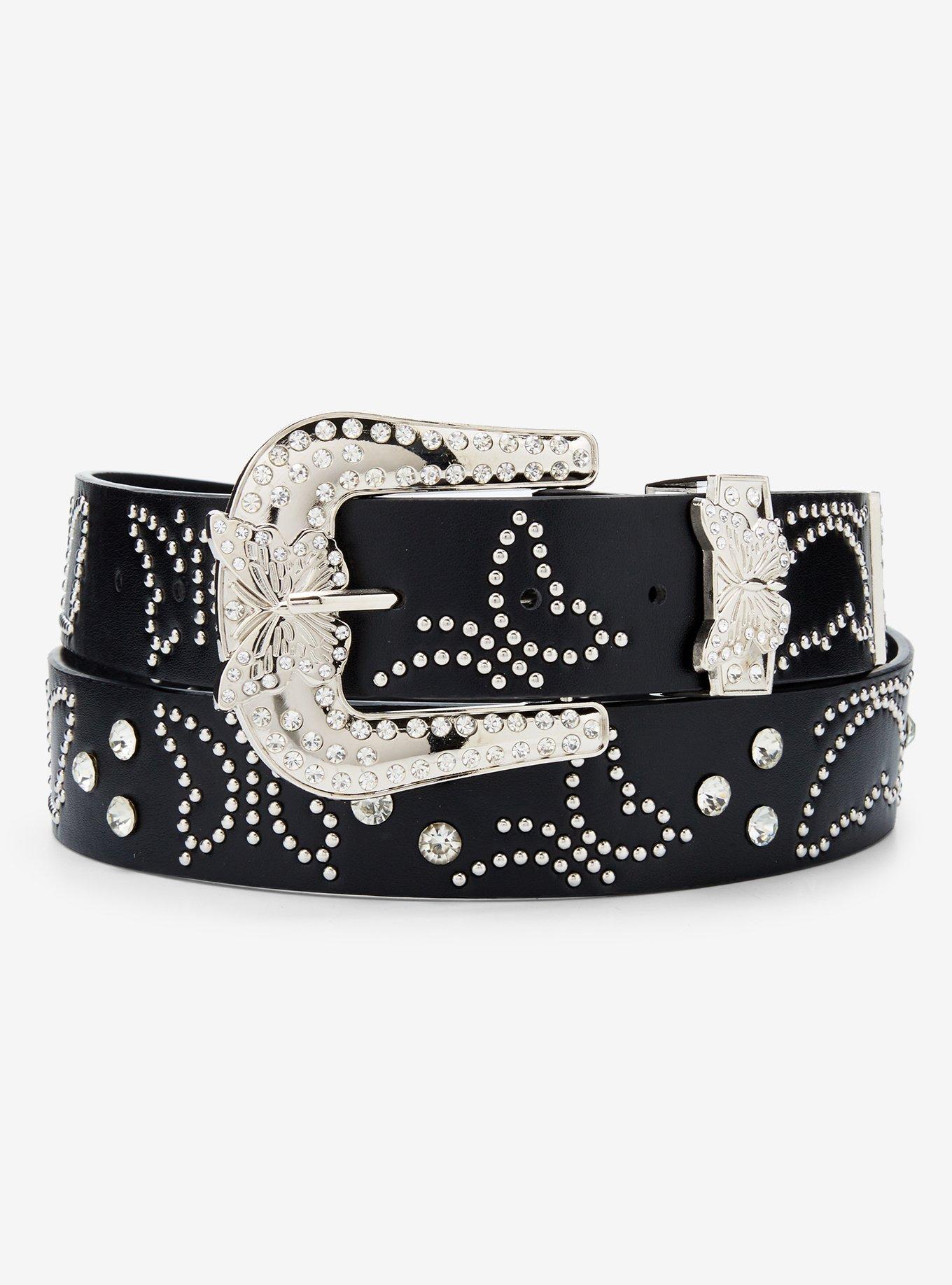 Black Butterfly Bling Belt, , hi-res