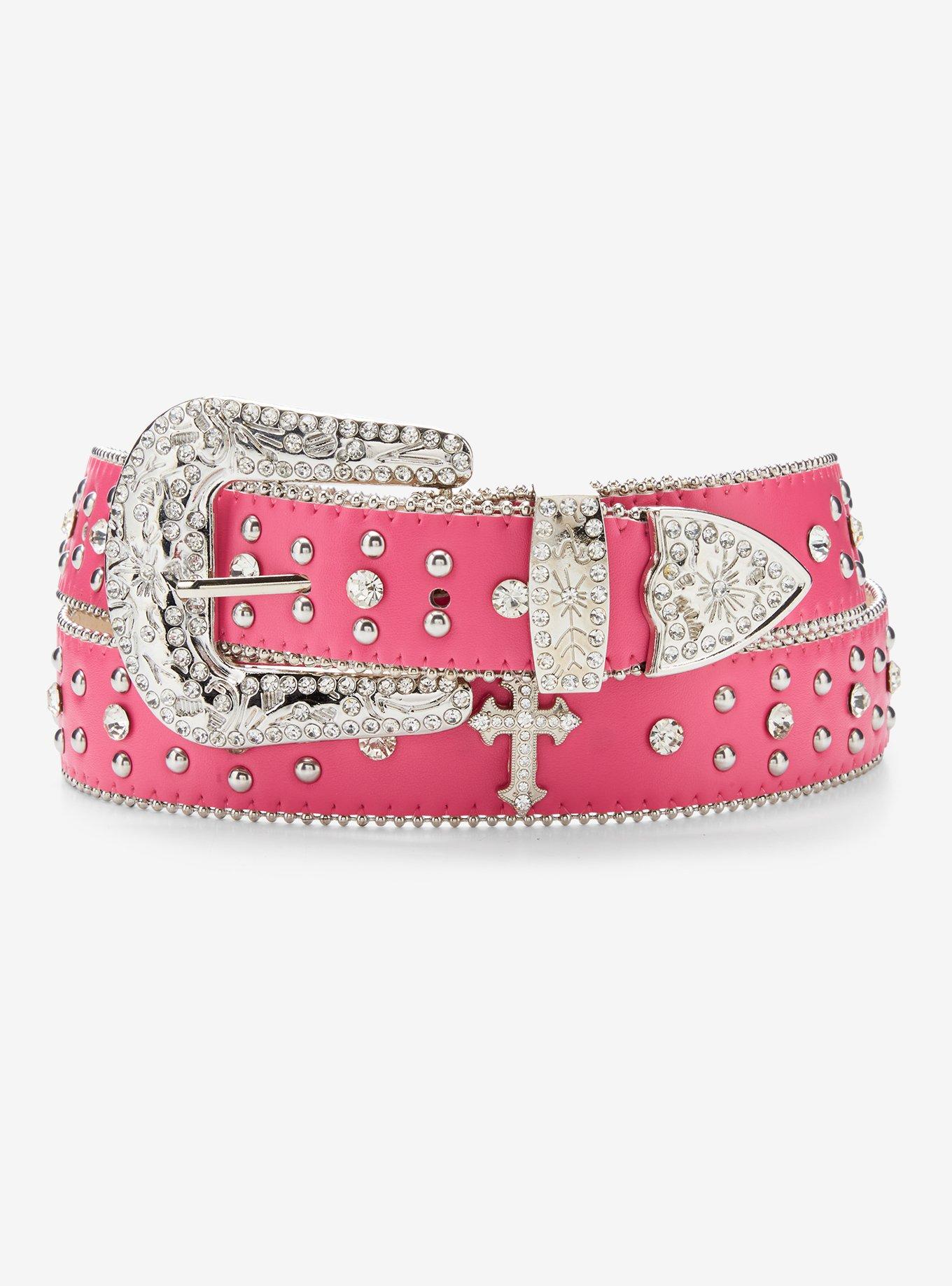 Red Bling Western Belt