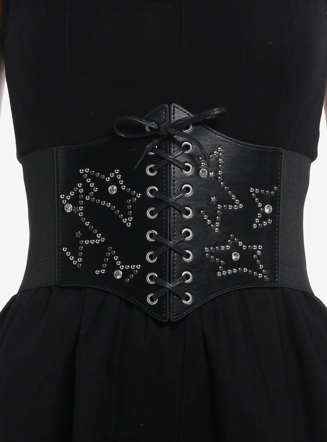 Star Bling Lace-Up Corset Belt