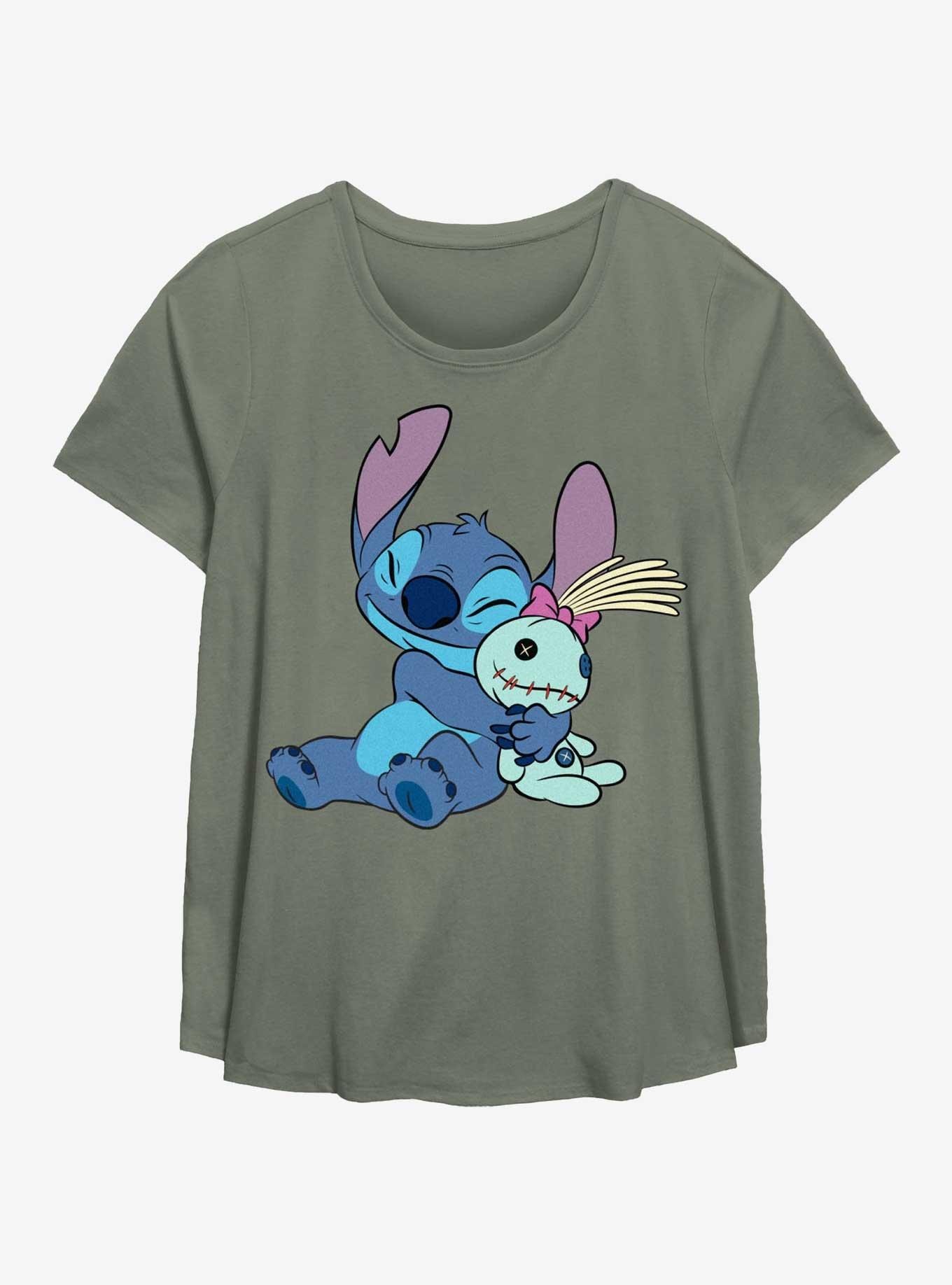 Disney Lilo & Stitch Hugging Scrump Girls T-Shirt Plus Size