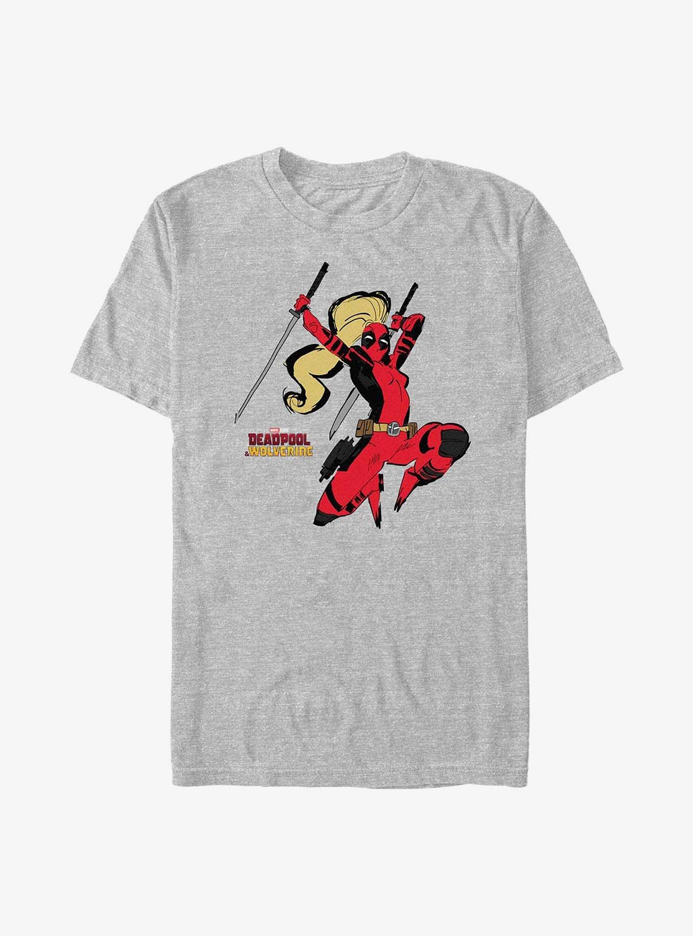 Marvel Deadpool & Wolverine Slash Ladypool T-Shirt, ATH HTR, hi-res