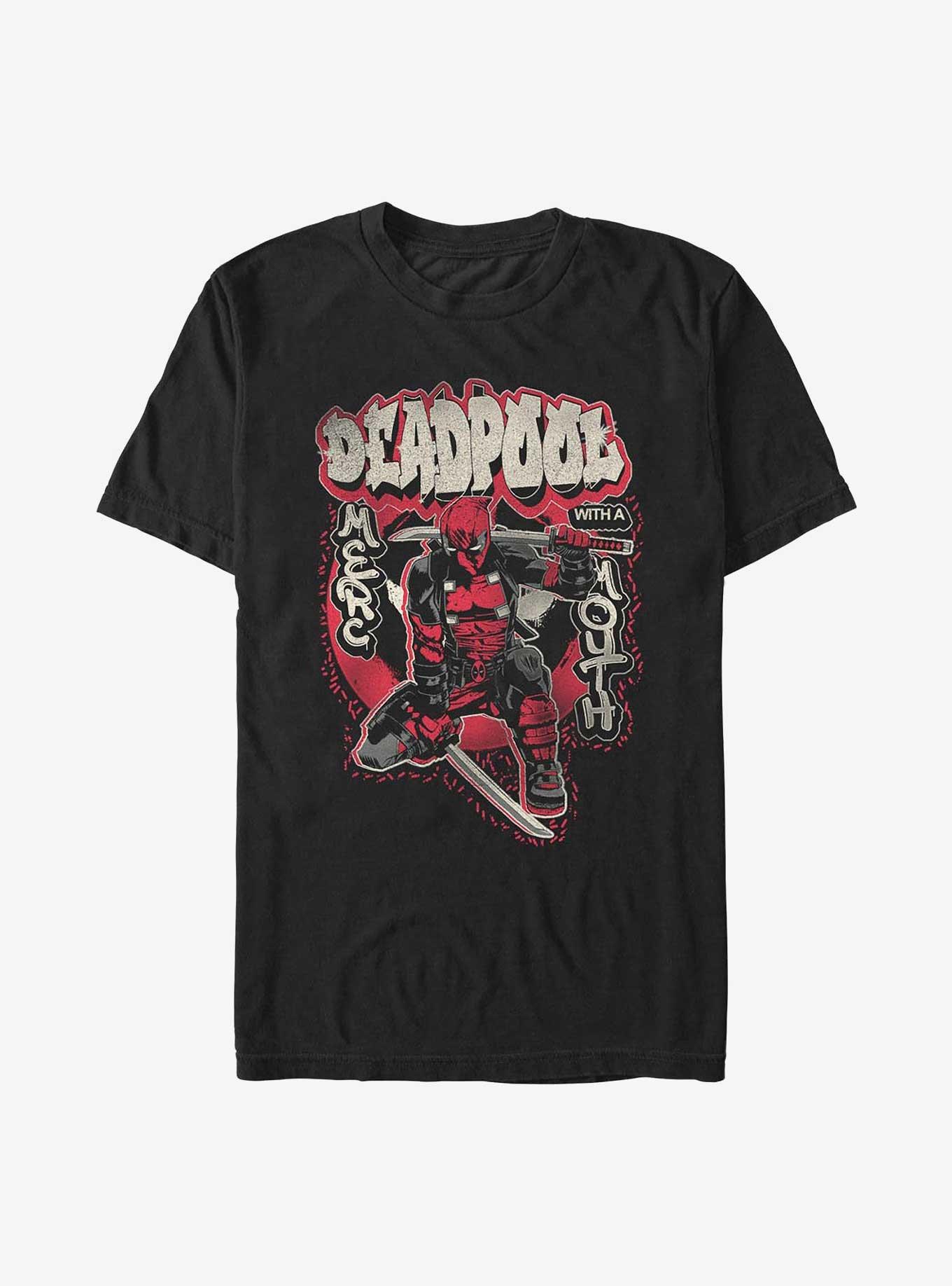 Marvel Deadpool Merc With A Mouth T-Shirt, BLACK, hi-res