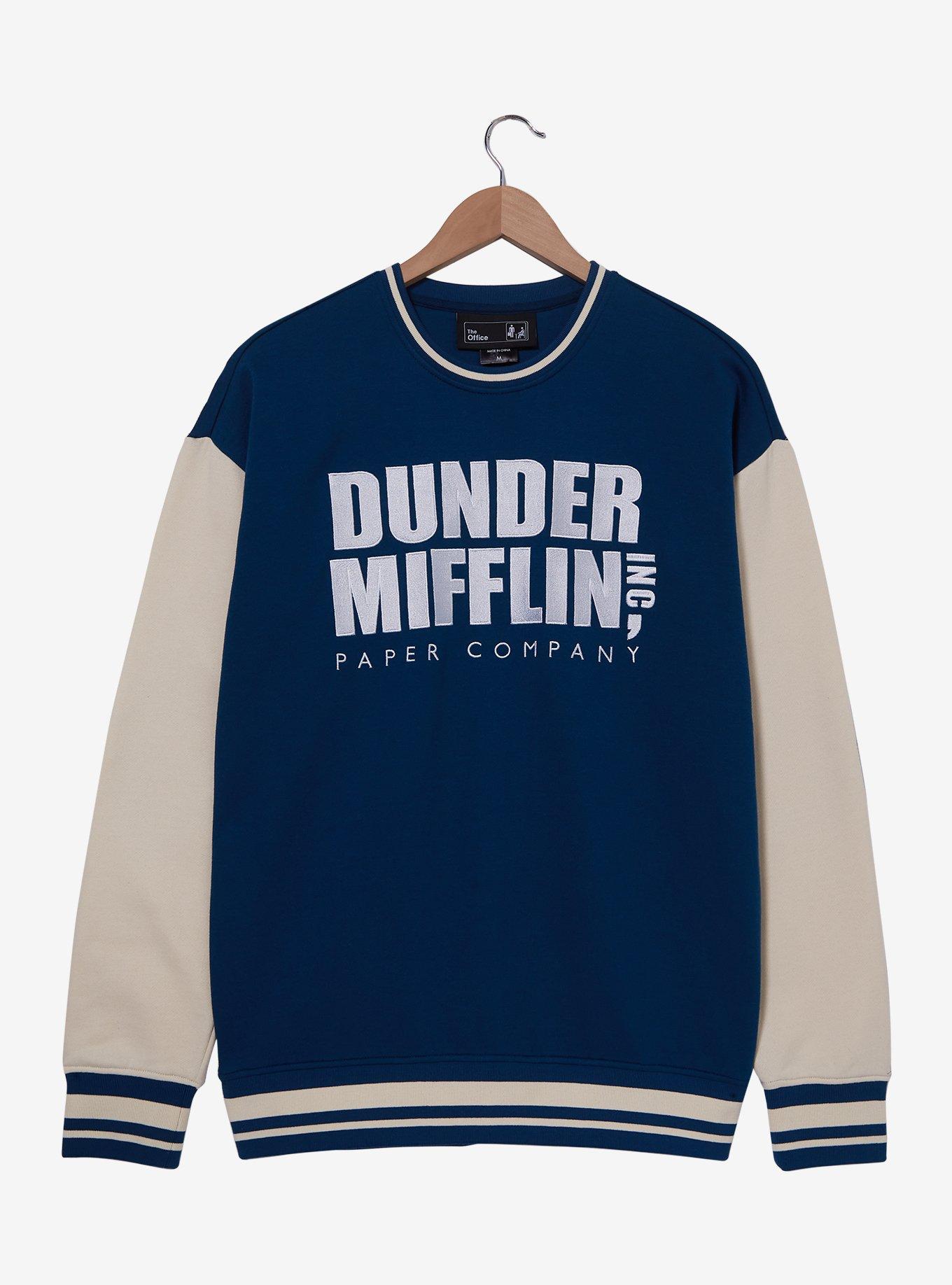 The Office Dunder Mifflin Logo Color Block Crewneck - BoxLunch Exclusive