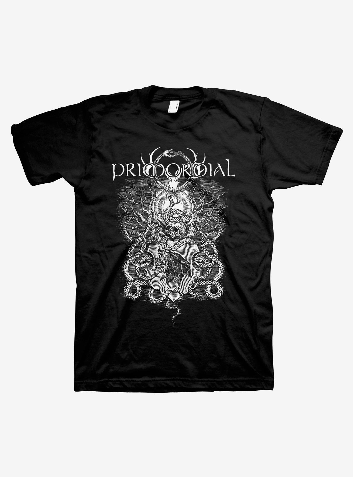 Primordial Snake & Wolf Shield T-Shirt, , hi-res