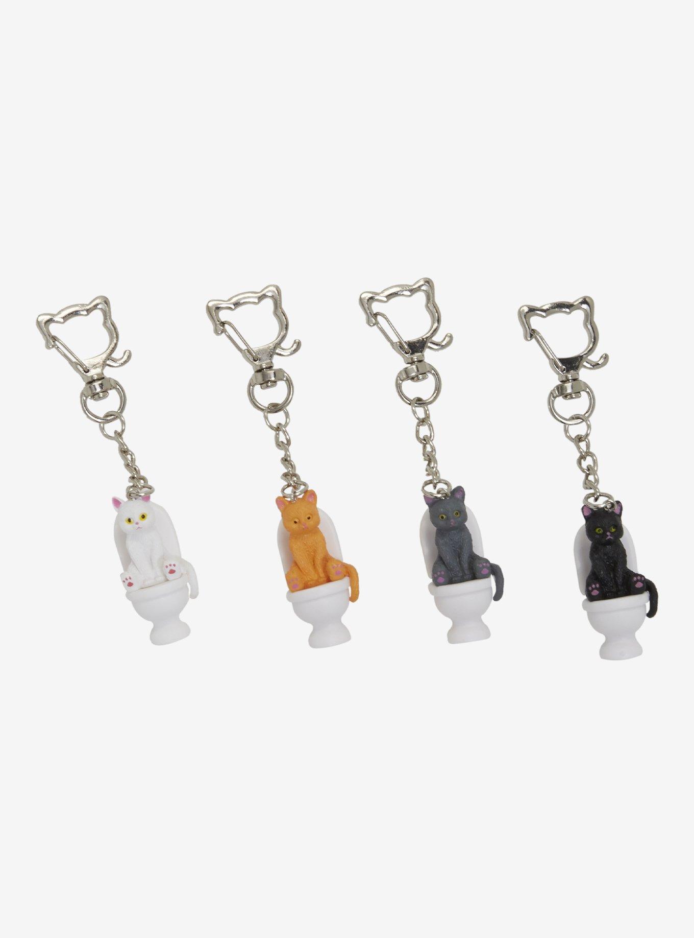 Cat Toilet Blind Key Chain, , hi-res
