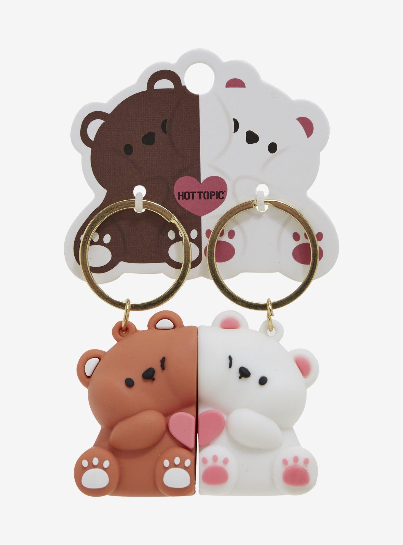 Teddy Bear Magnetic Best Friend Key Chain Set, , hi-res