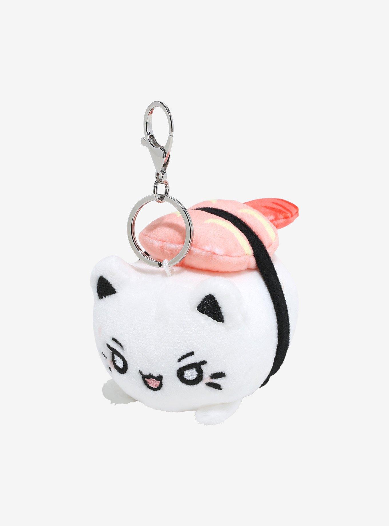 Tasty Peach Meowchi Tuna Sushi Plush Key Chain, , hi-res