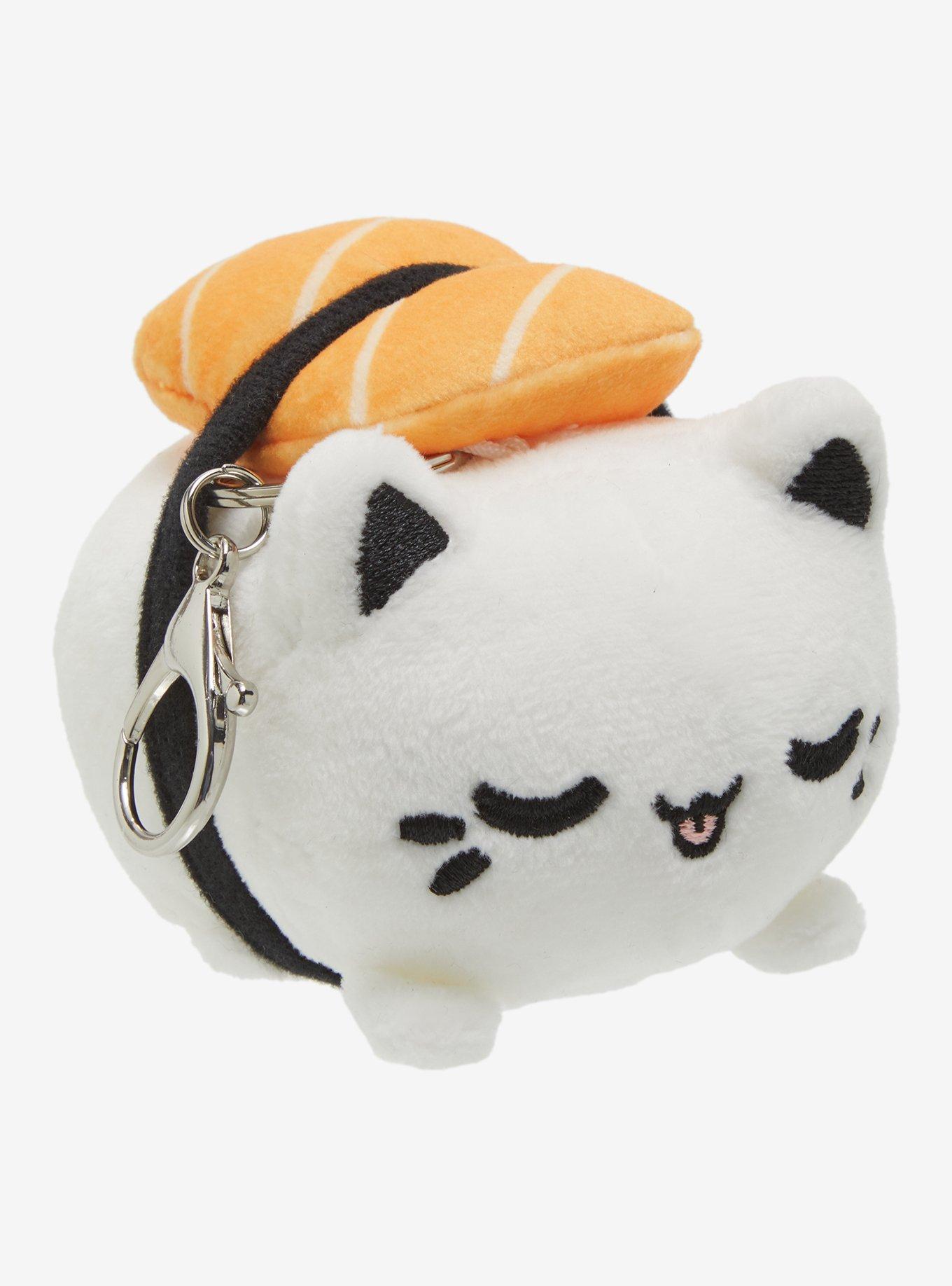 Tasty Peach Meowchi Salmon Sushi Cat Plush Key Chain, , hi-res