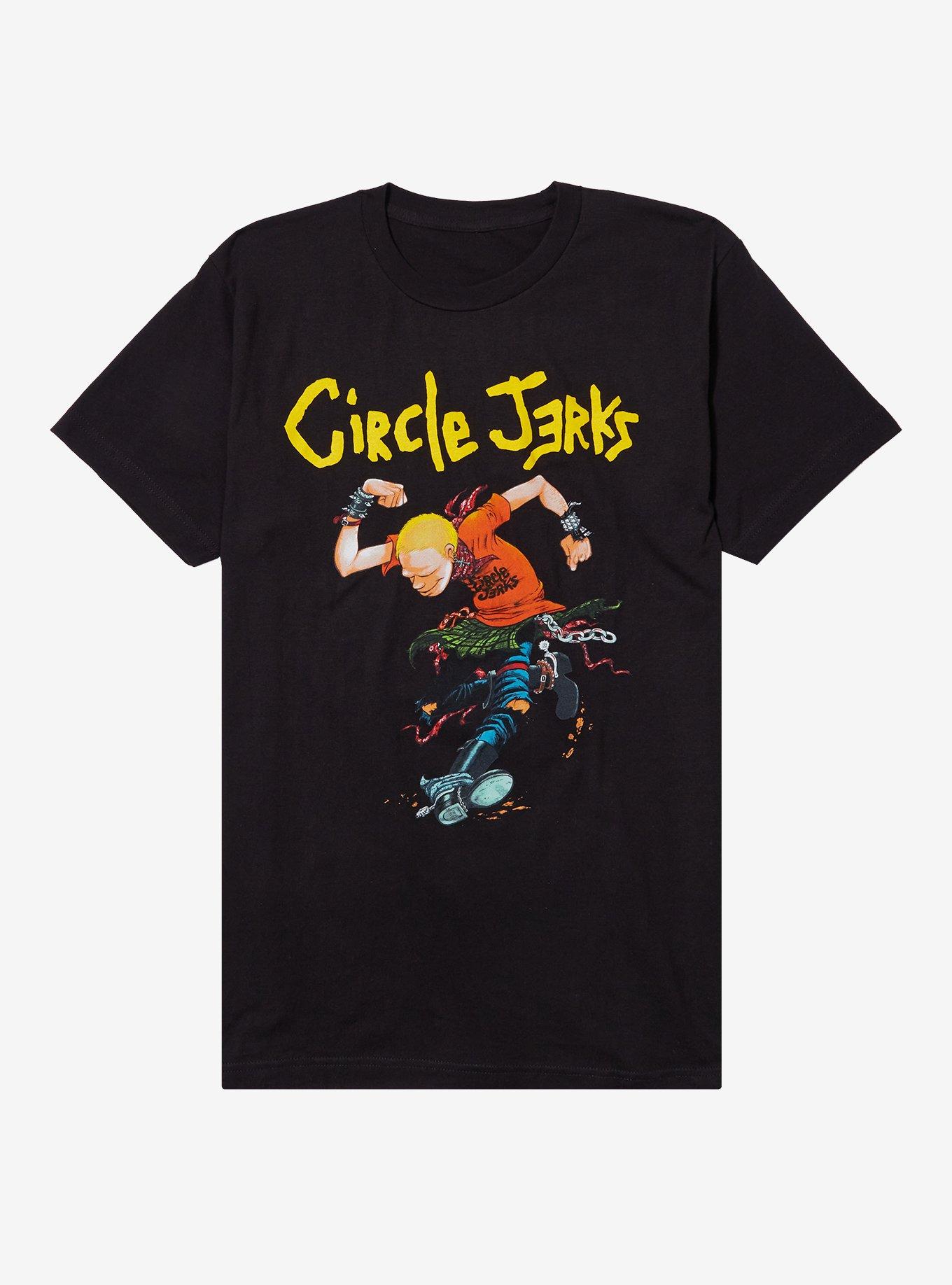 Circle Jerks Running Man T-Shirt, BLACK, hi-res