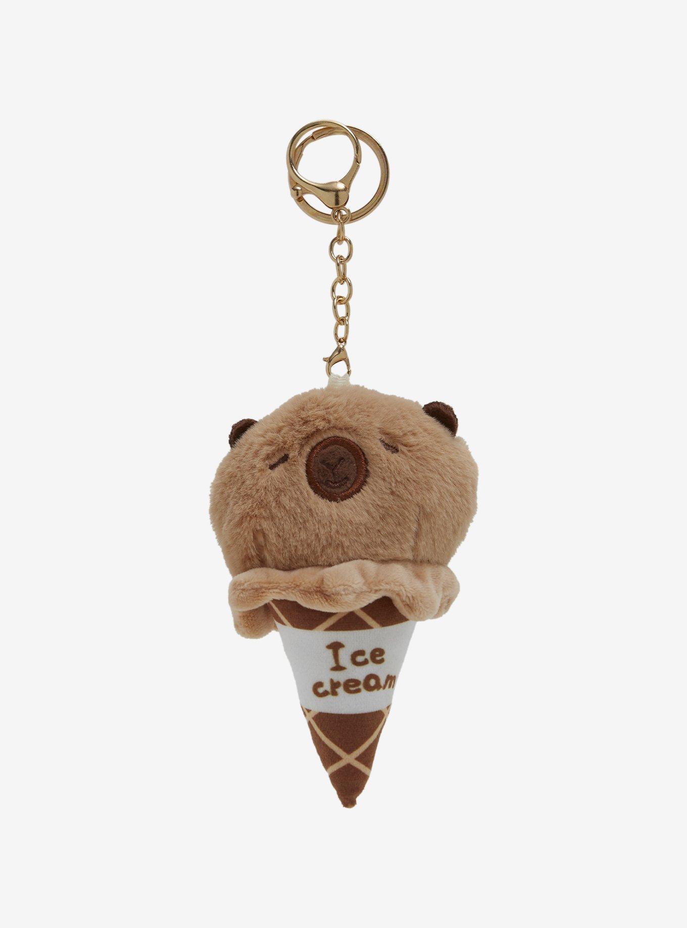 Strawberry Capybara Wrist Key Chain