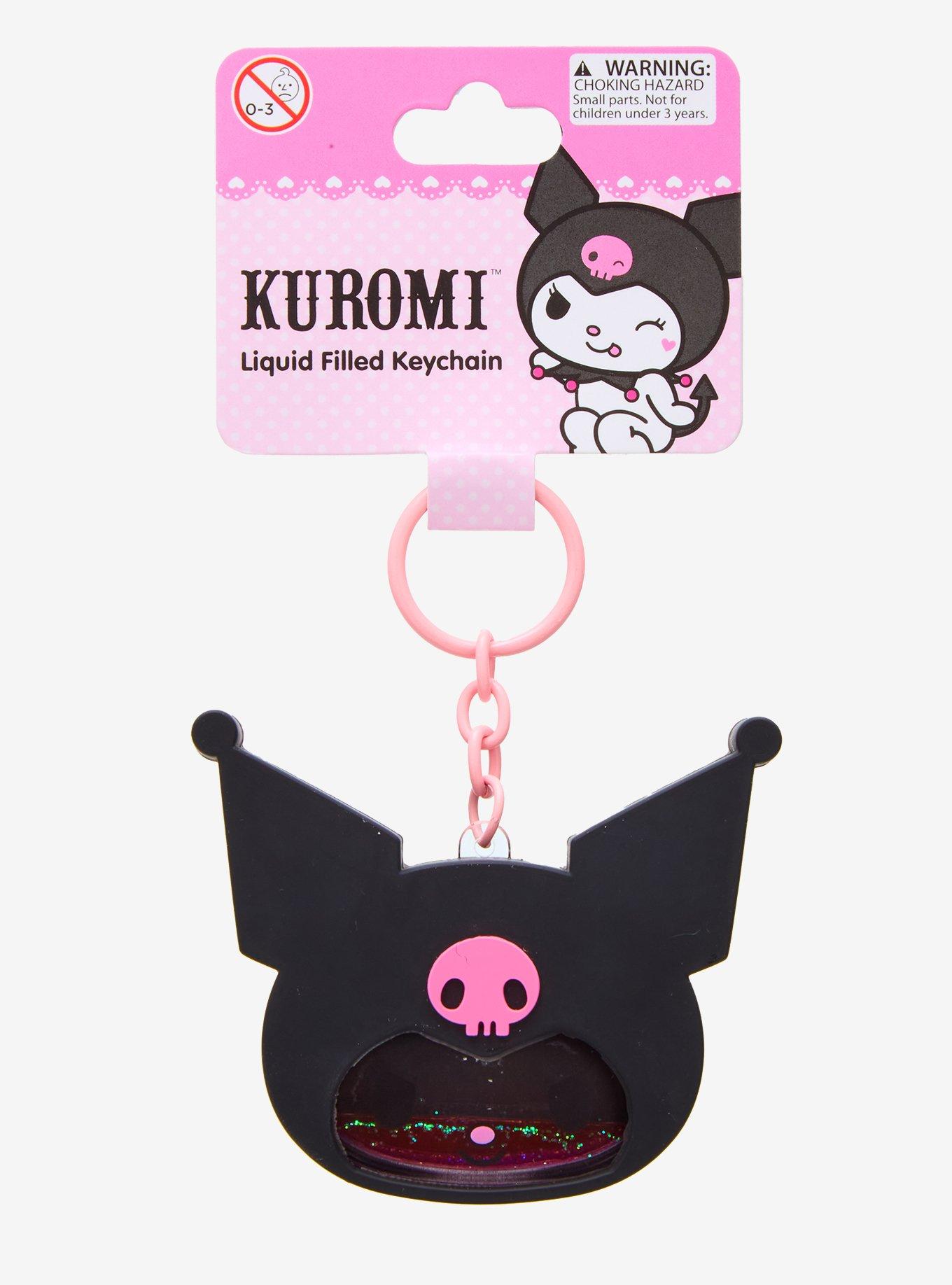 Kuromi Liquid Glitter Key Chain, , hi-res