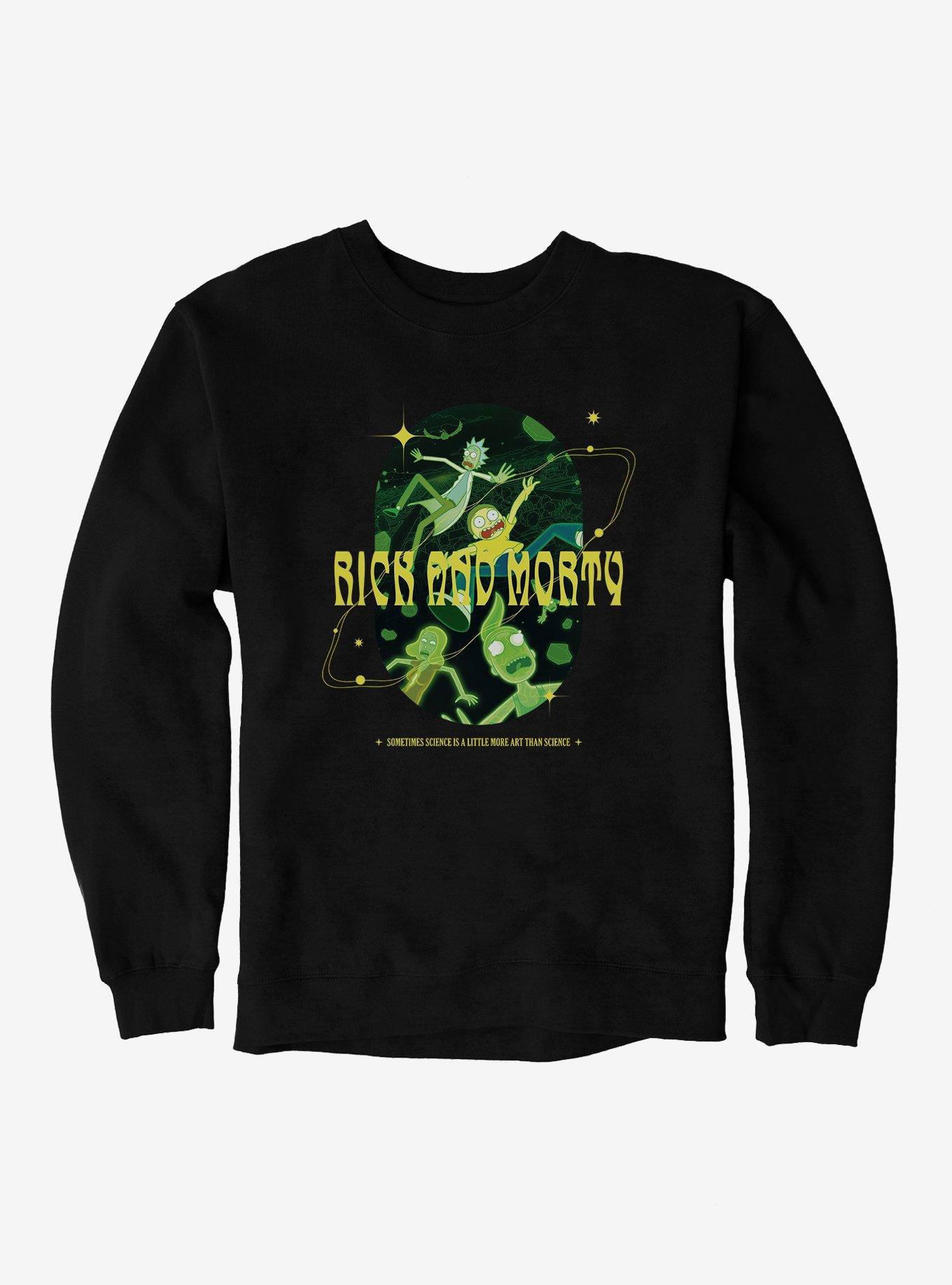 Rick And Morty Art Than Science Sweatshirt, BLACK, hi-res