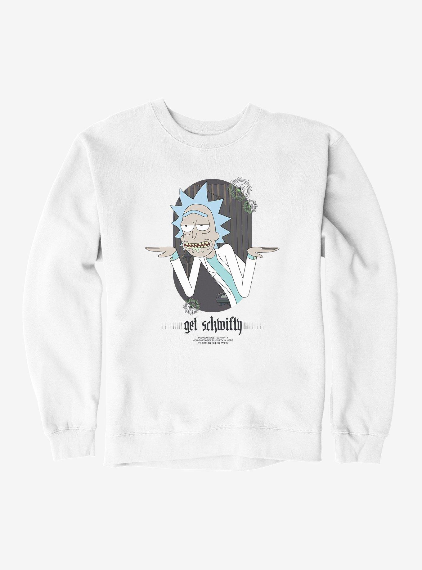 Rick And Morty Get Schwifty Sweatshirt, WHITE, hi-res