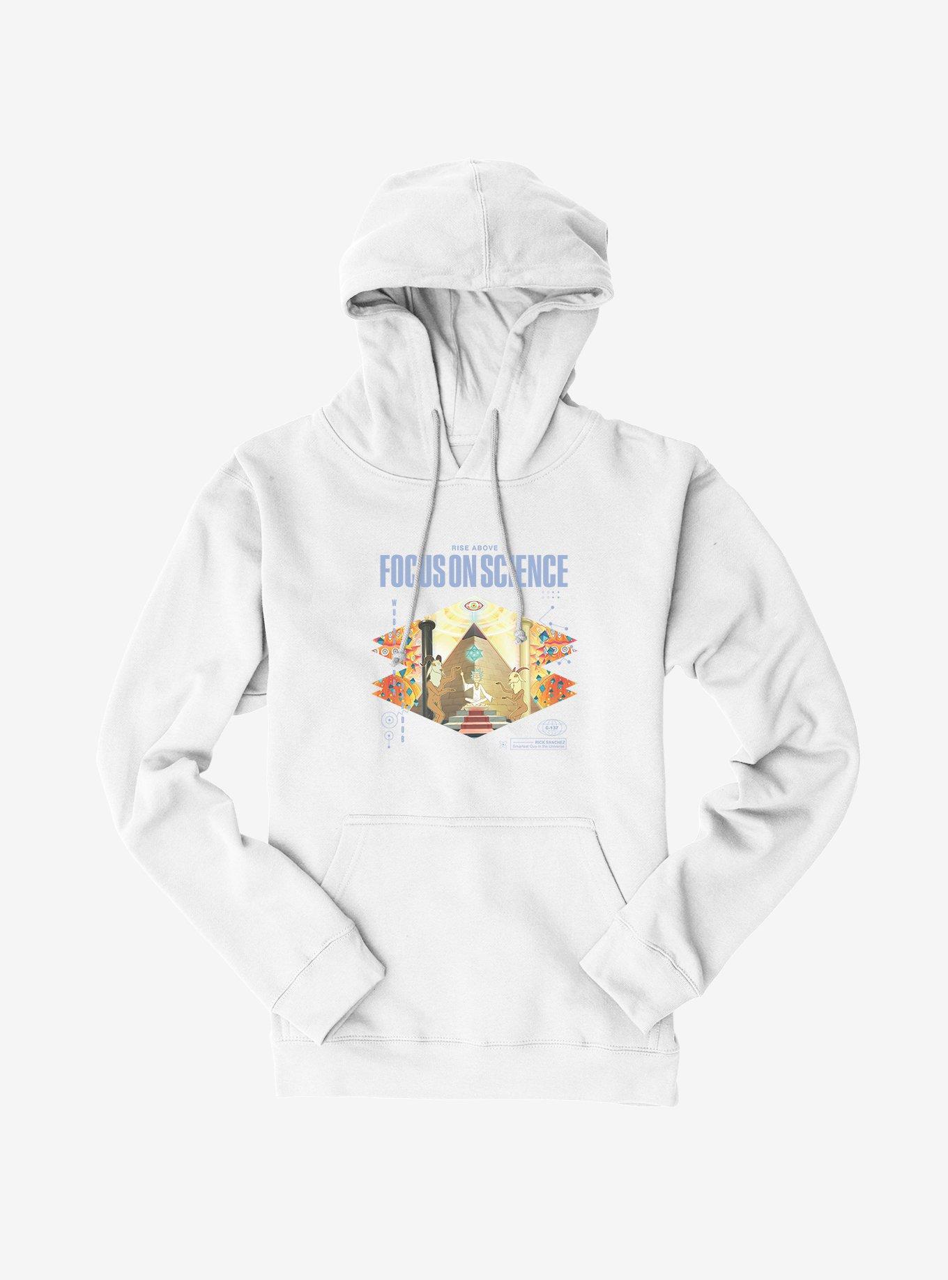 Rick And Morty Focus on science Hoodie, WHITE, hi-res