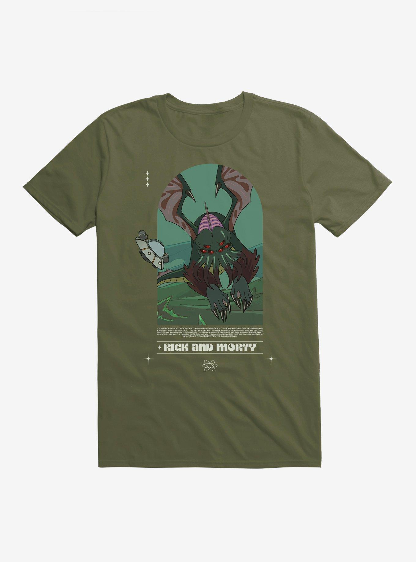 Rick And Morty Cthulhu Monster T-Shirt, , hi-res