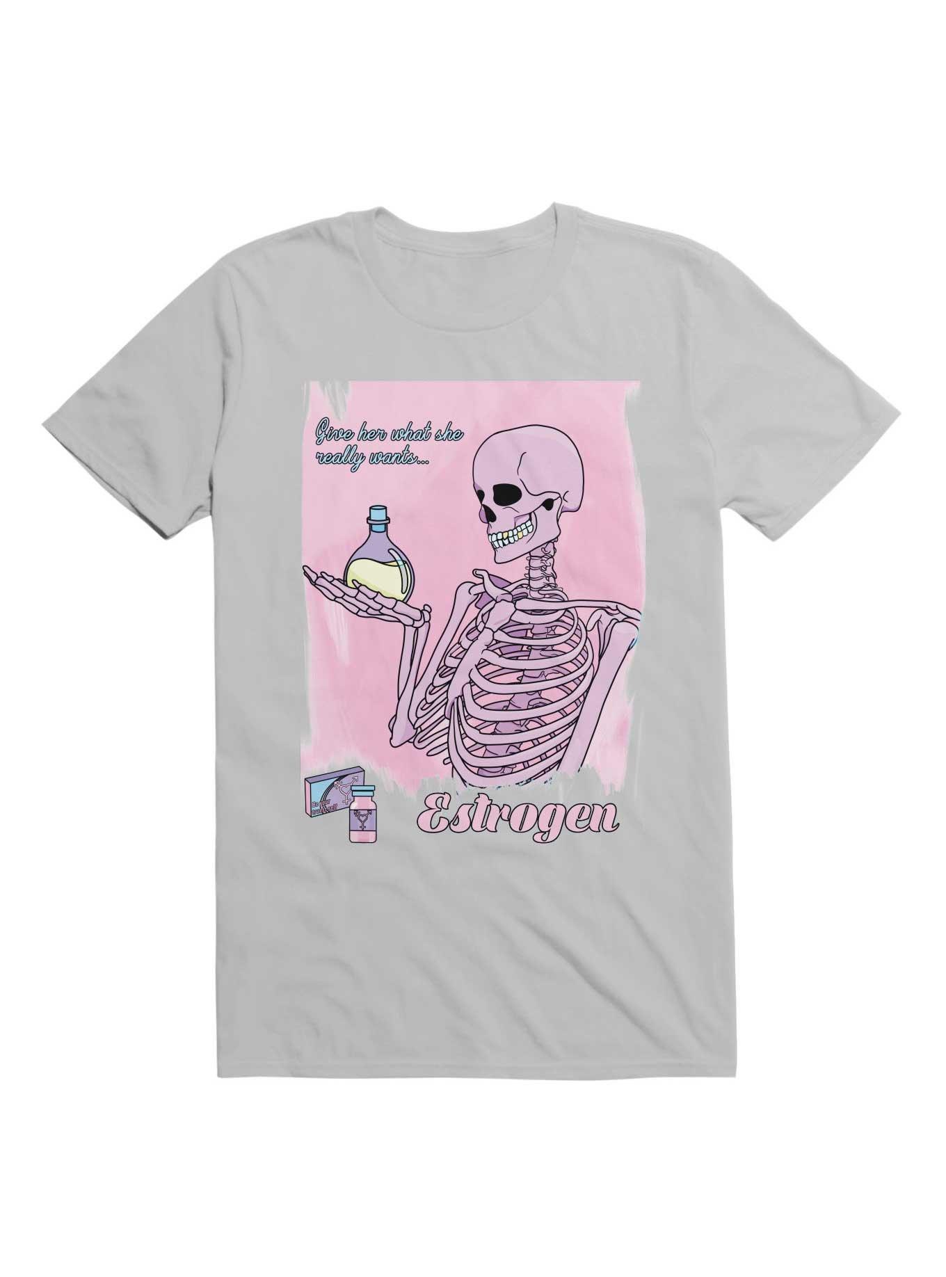 Estrogen Give Her What She Really Wants T-Shirt, ICE GREY, hi-res