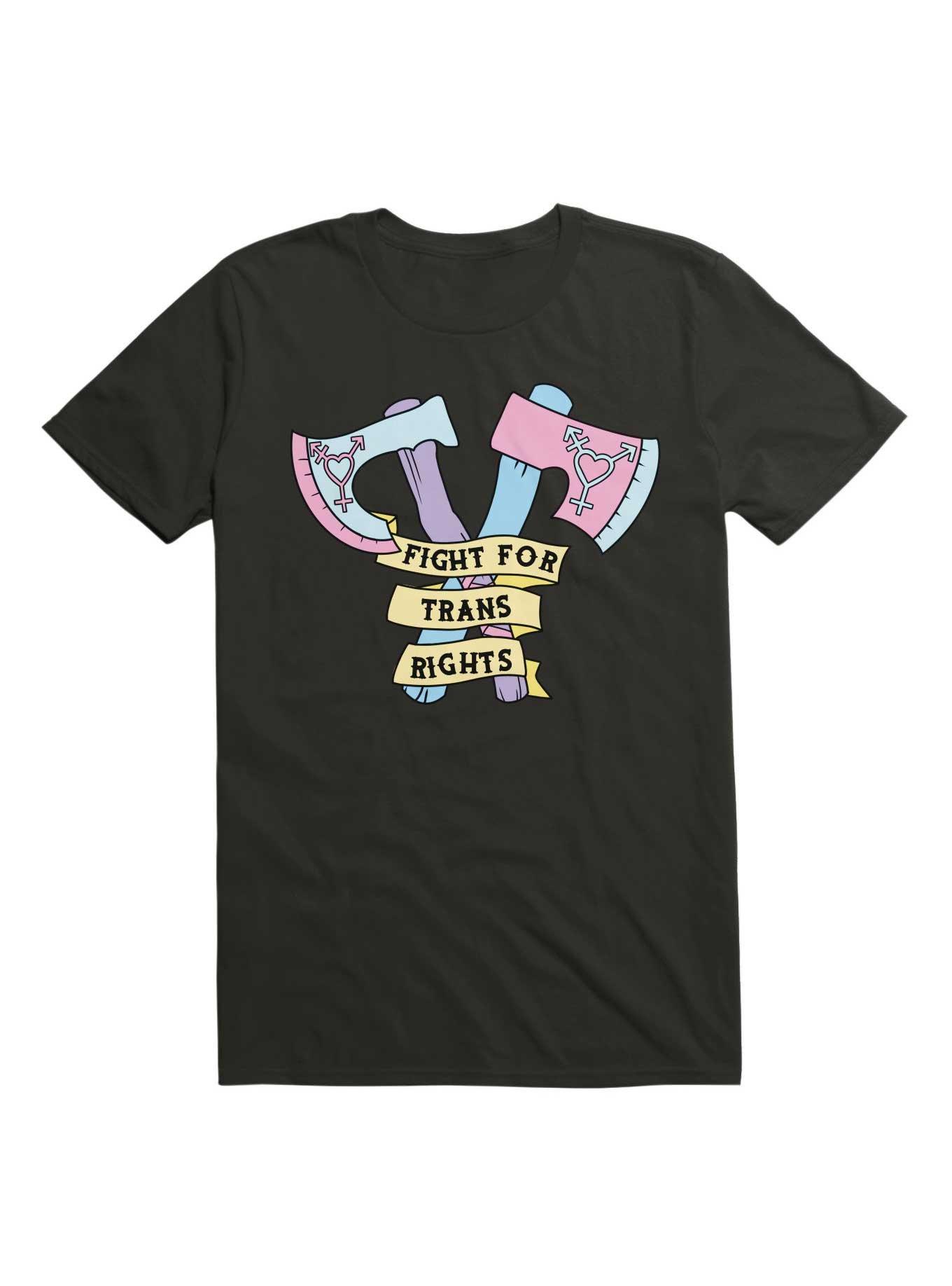 Fight For Trans Rights T-Shirt, BLACK, hi-res