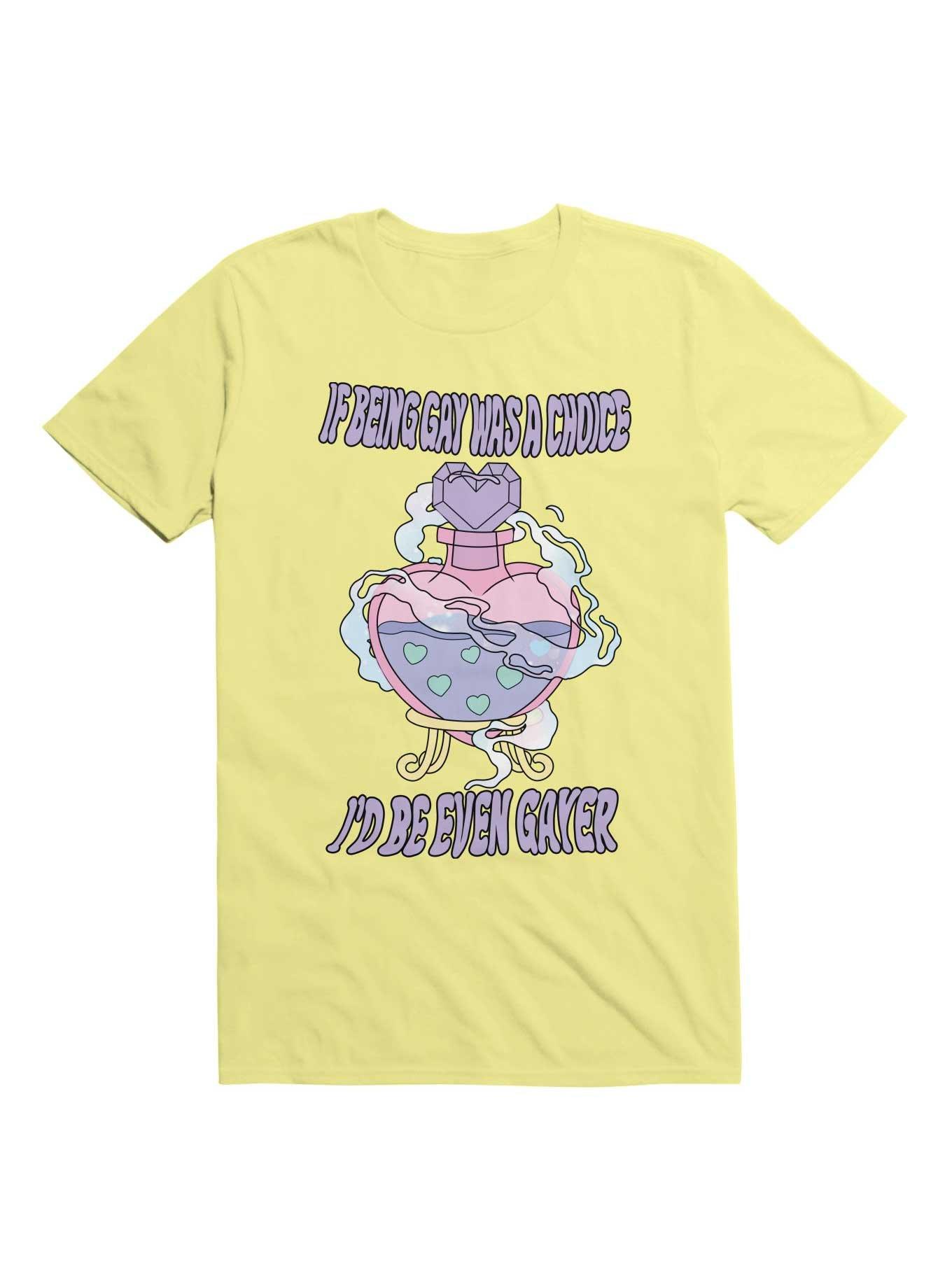 If Being Gay Was A Choice I'd Be Even Gayer T-Shirt, CORN SILK, hi-res