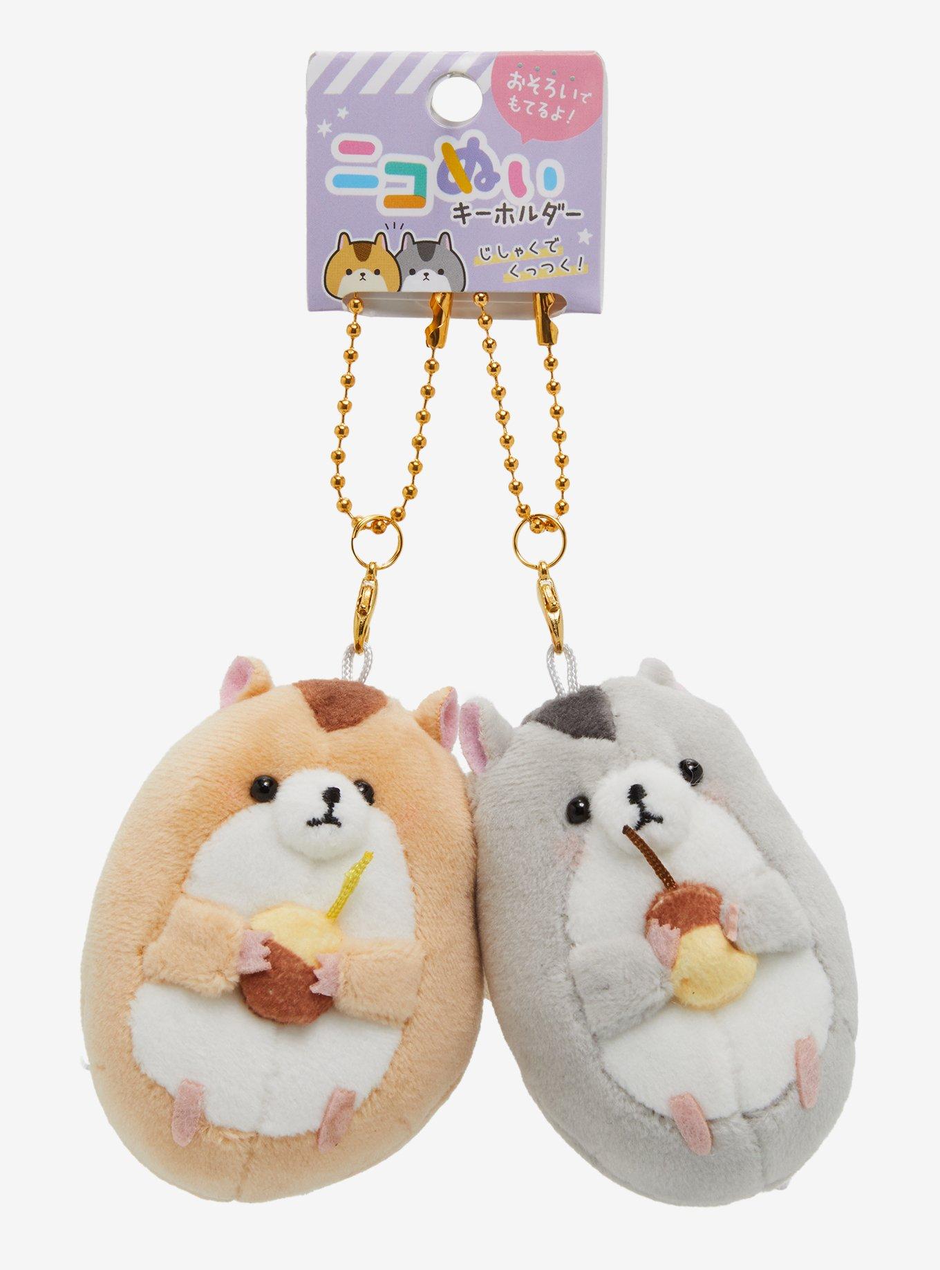 Nikomei Squirrel Buddies Magnetic Plush Key Chain Set, , hi-res