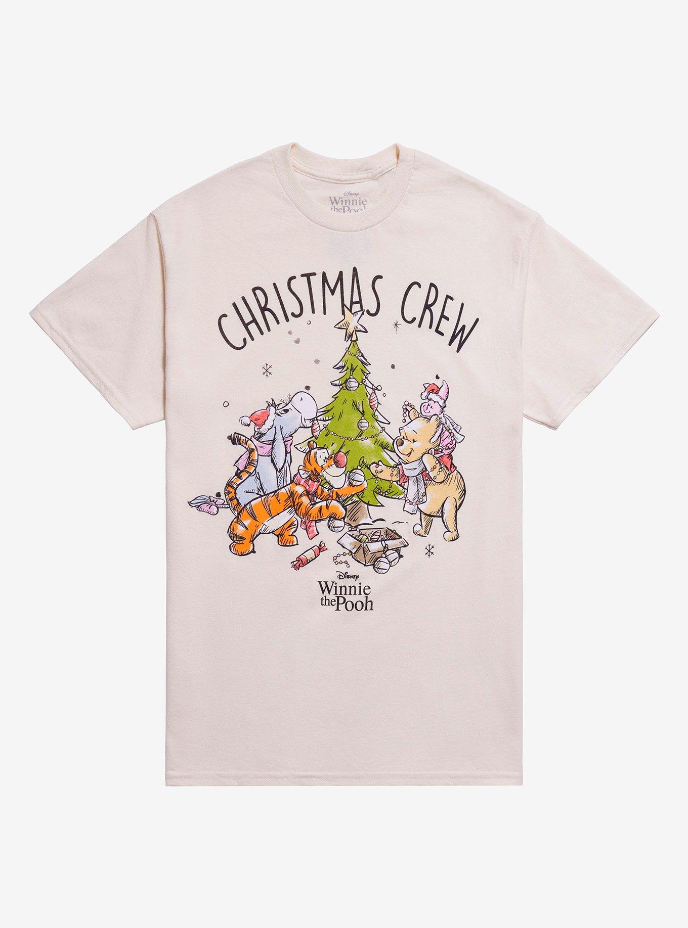 Disney Winnie The Pooh Christmas Crew Relaxed Fit Girls T-Shirt, , hi-res