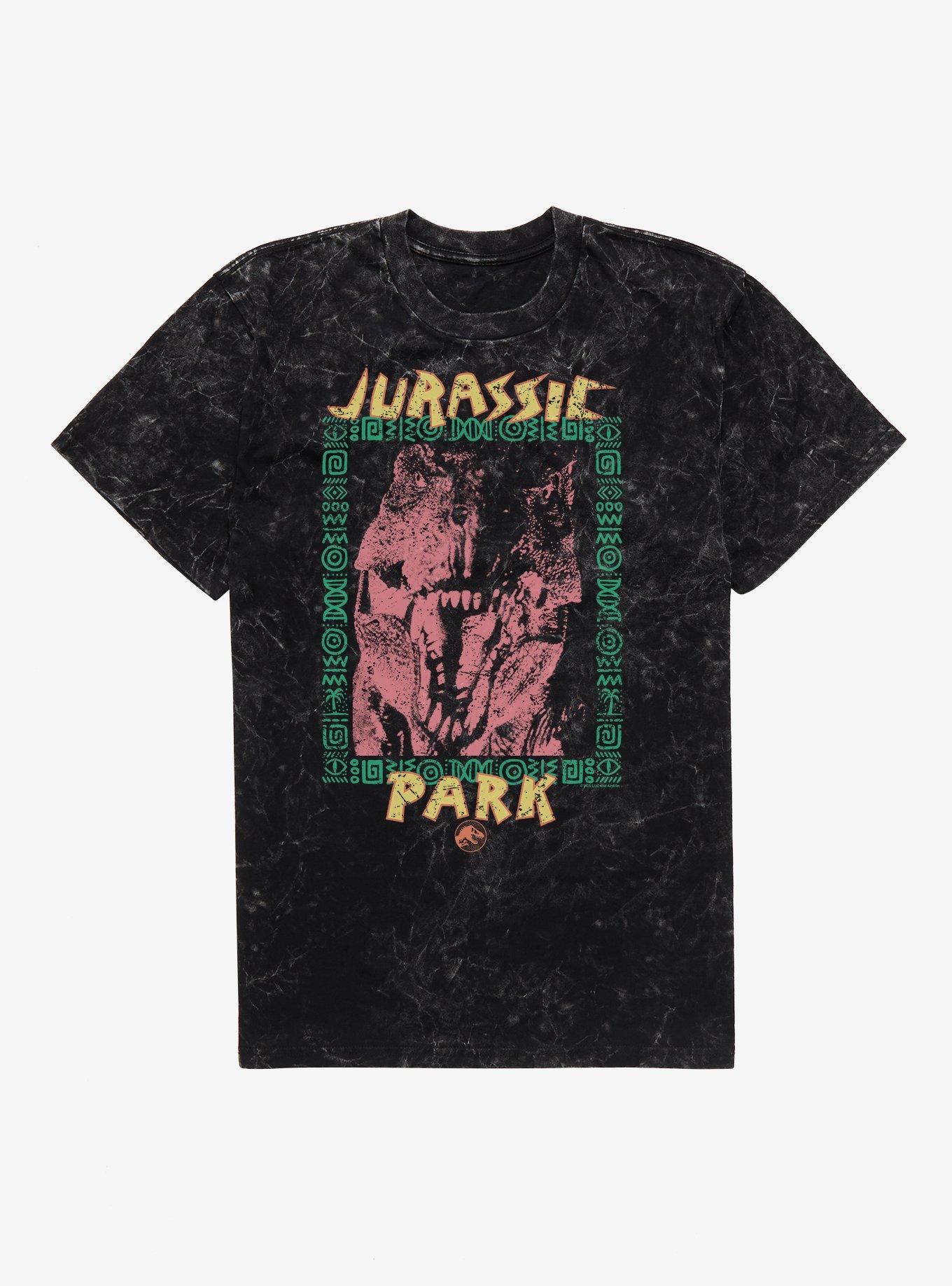Jurassic Park Retro T-Rex Mineral Wash T-Shirt, BLACK MINERAL WASH, hi-res