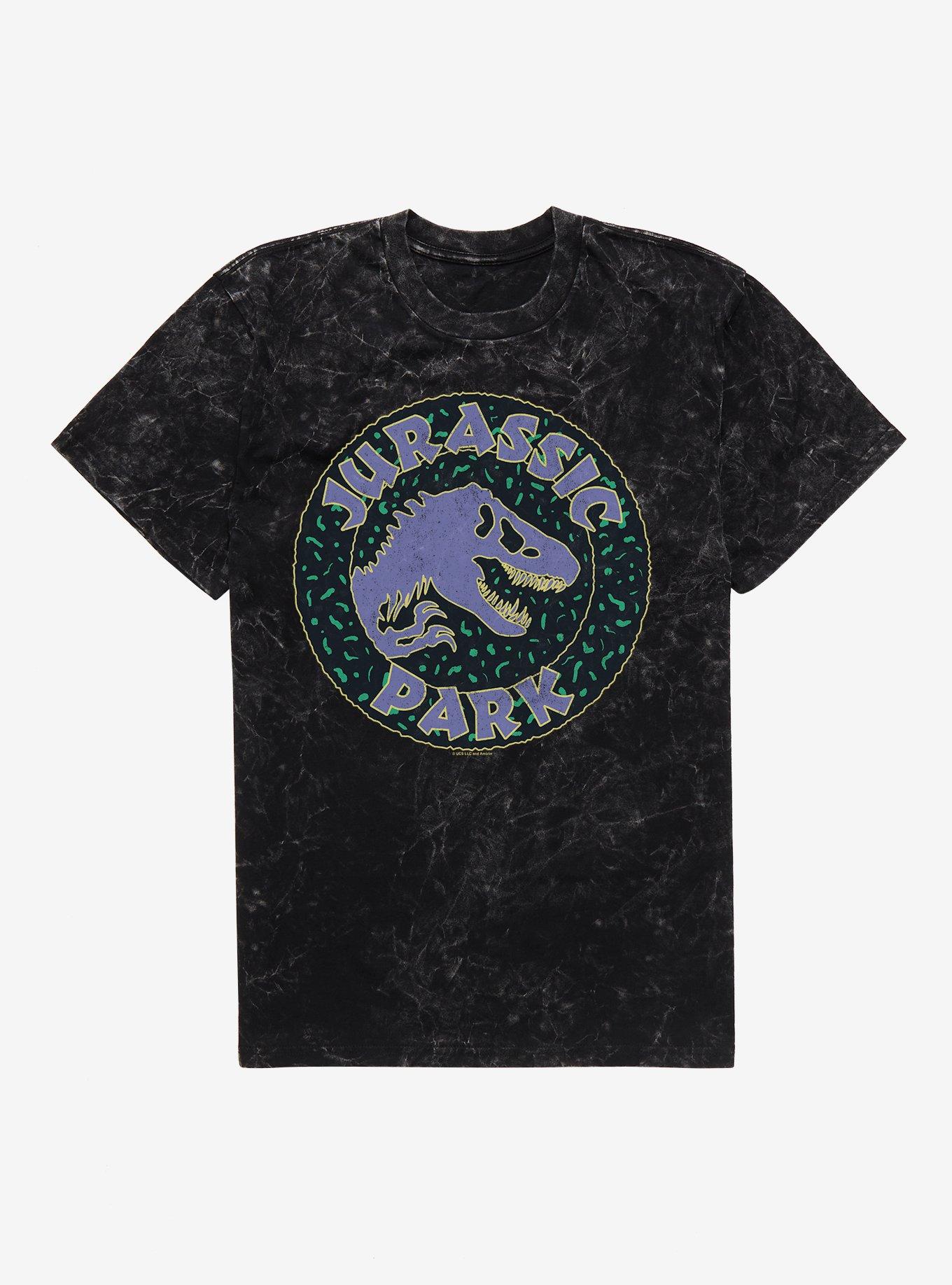 Jurassic Park 90's Retro Logo Mineral Wash T-Shirt, , hi-res