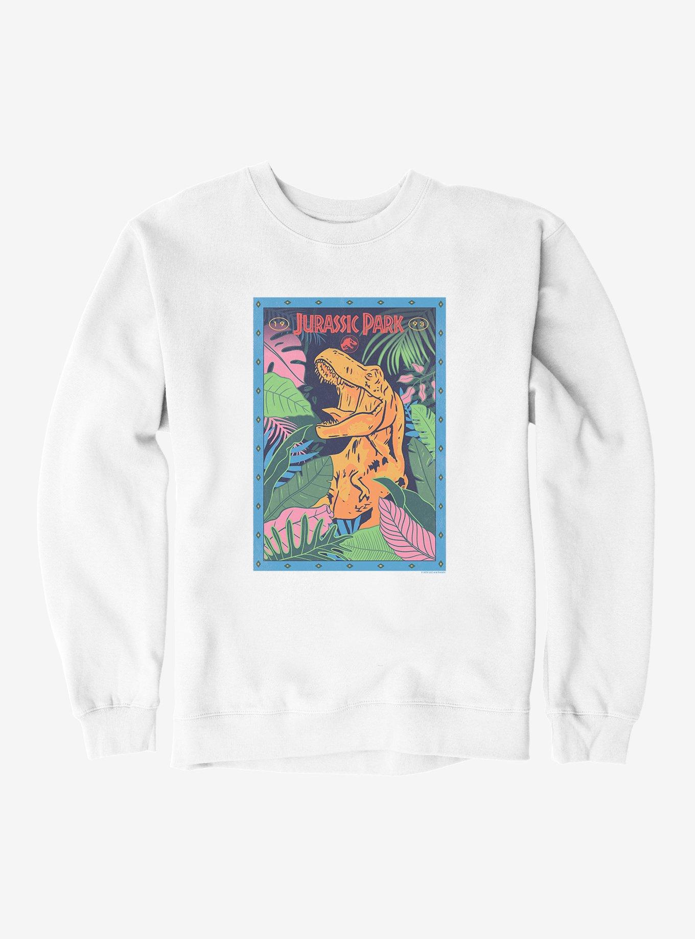 Jurassic Park Retro Jungle Poster Sweatshirt, , hi-res