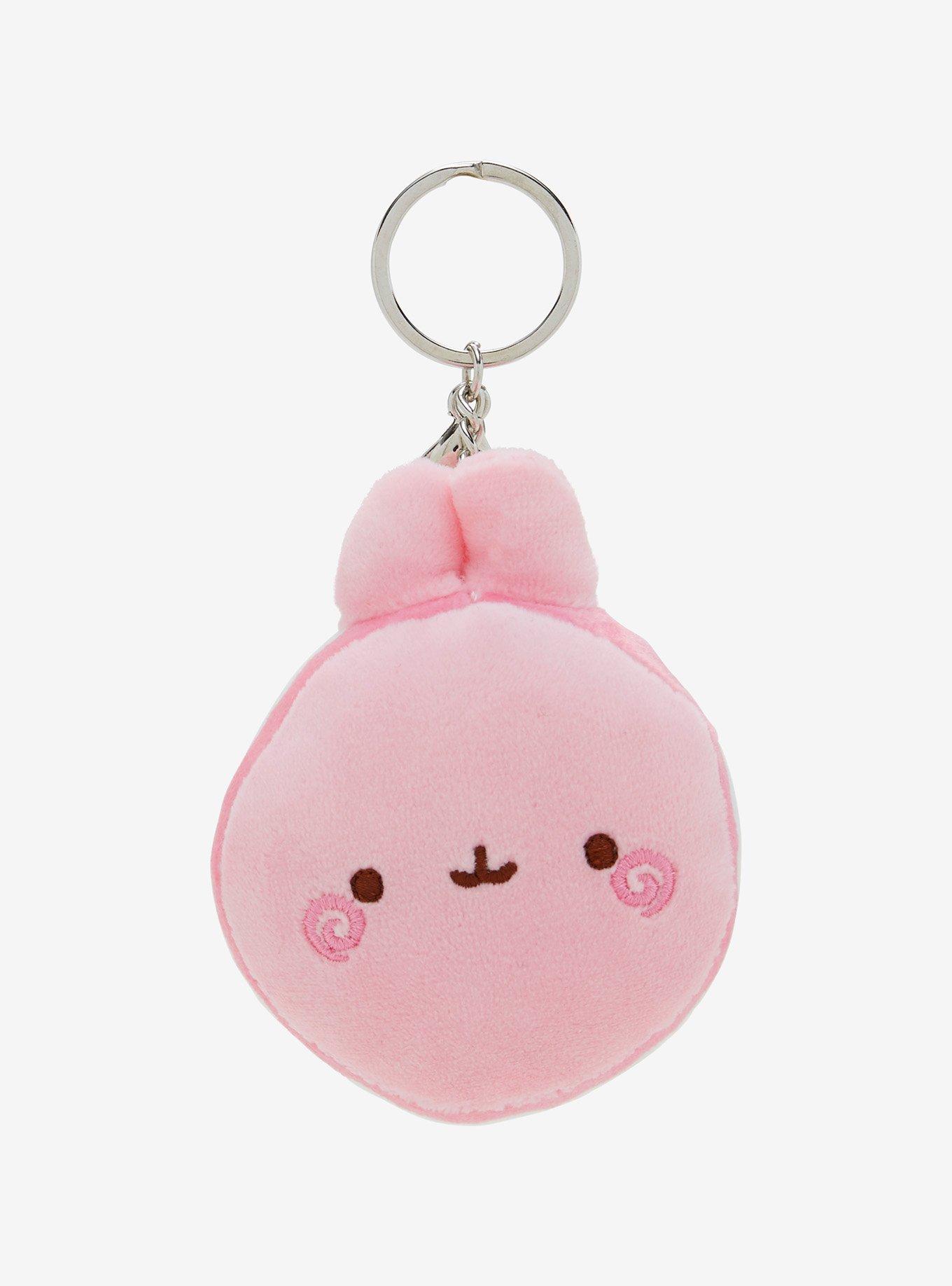 Aurora Molang Pink Macaron Plush Key Chain, , hi-res