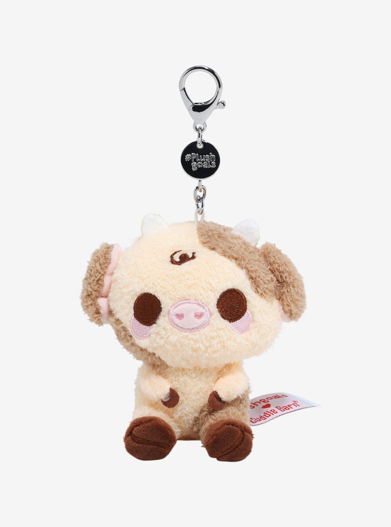 Cuddle Barn Moocha The Coffee Cow Plush Key Chain, , hi-res