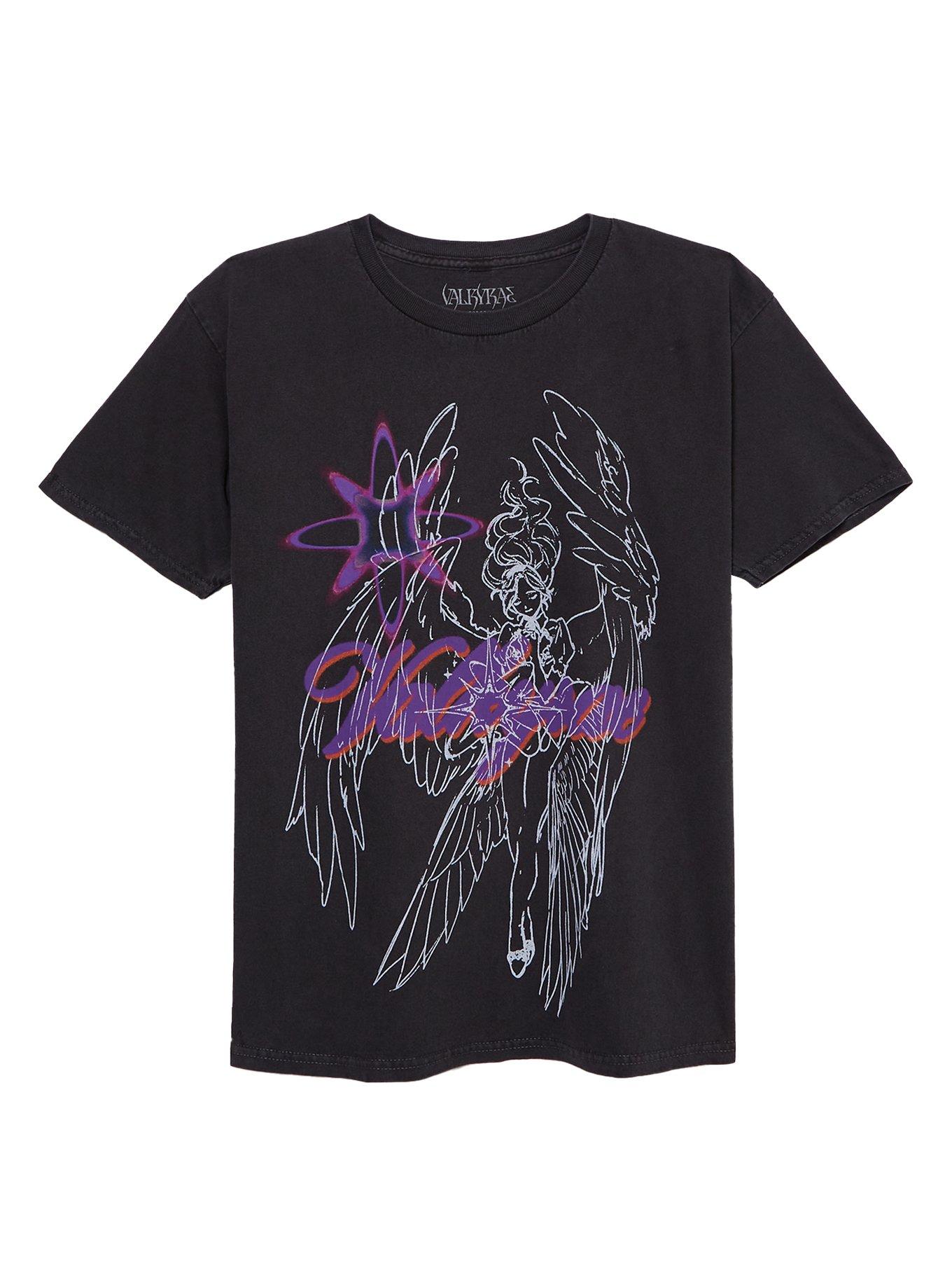 Valkyrae Angel Relaxed Fit Girls T-Shirt, PURPLE, hi-res